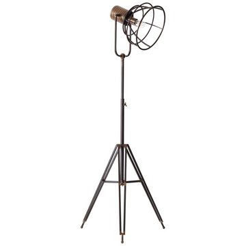 Brilliant Stehlampe Reece, Reece Standleuchte dreibeinig schwarz stahl Metall/Holz schwarz 1x A60