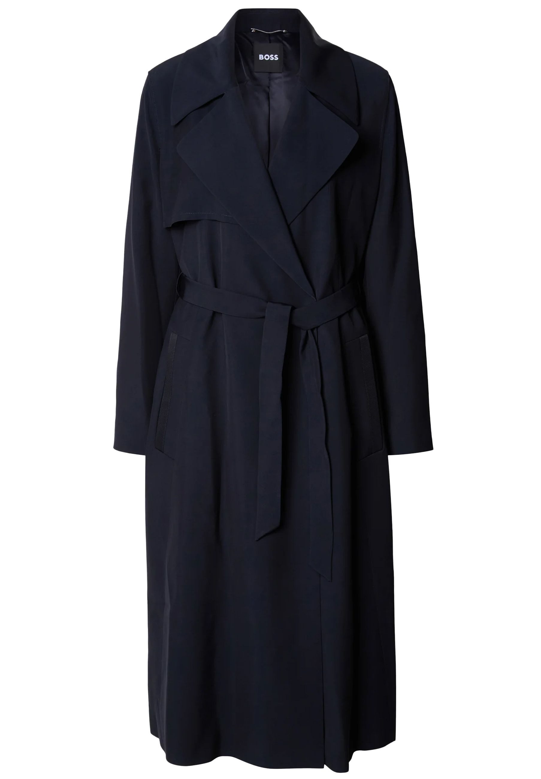 BOSS Trenchcoat Calissya mit seitlichen Taschen (1-tlg)
