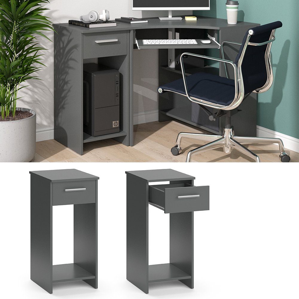 Vicco PC-Schrank Odin, Anthrazit, 35.1 x günstig online kaufen