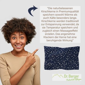 Dr. Berger Kirschkernkissen Dr. Berger 1-Kammer-Kirschkernkissen Tupfendruck Blau 30 x 20 cm