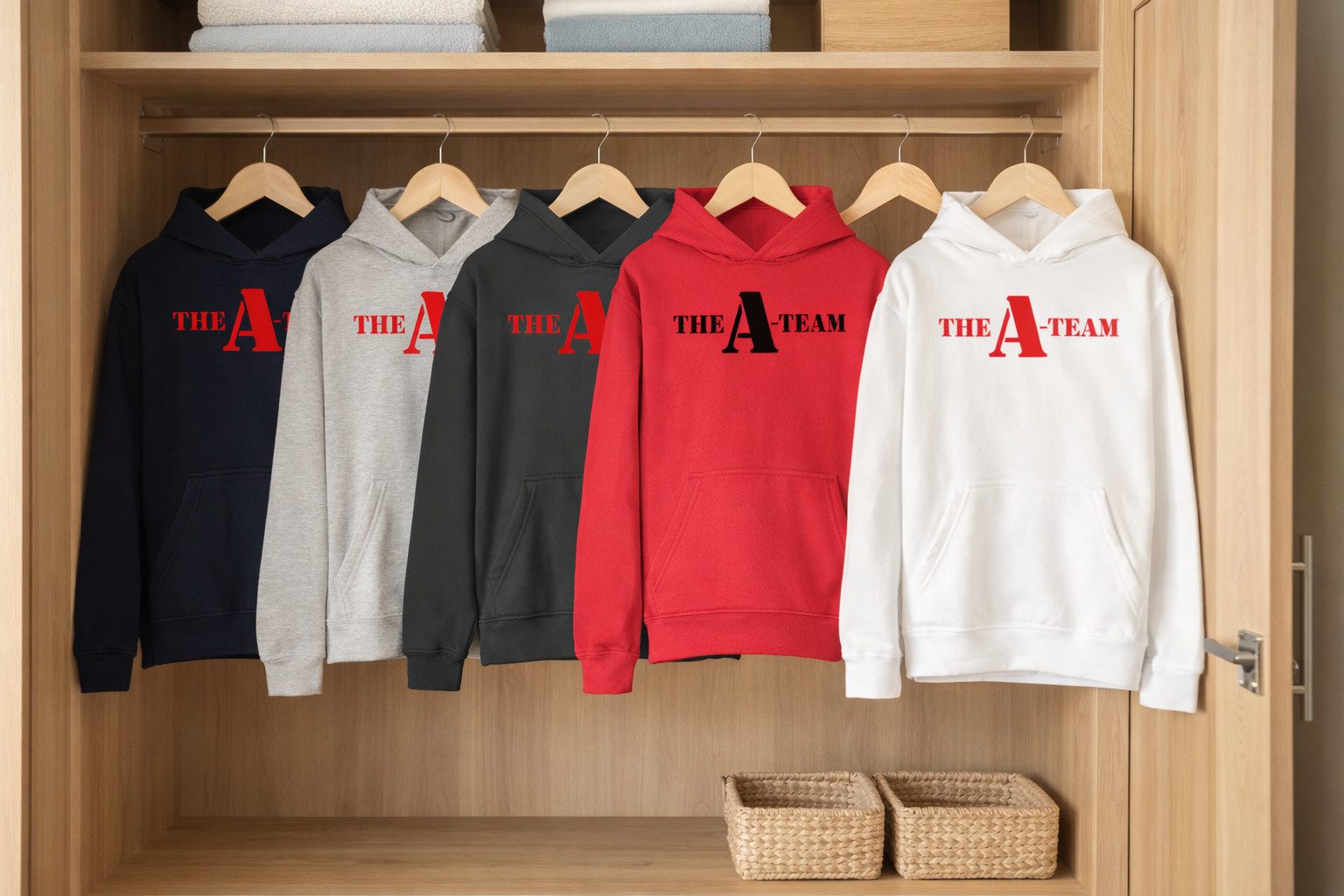 Blondie & Brownie Hoodie Kinder Jungen & Mädchen A Team Logo Print Van Bus Murdock Hannibal Kinder Hoodie Film Serien Motiv Print Streetwear Kapuze