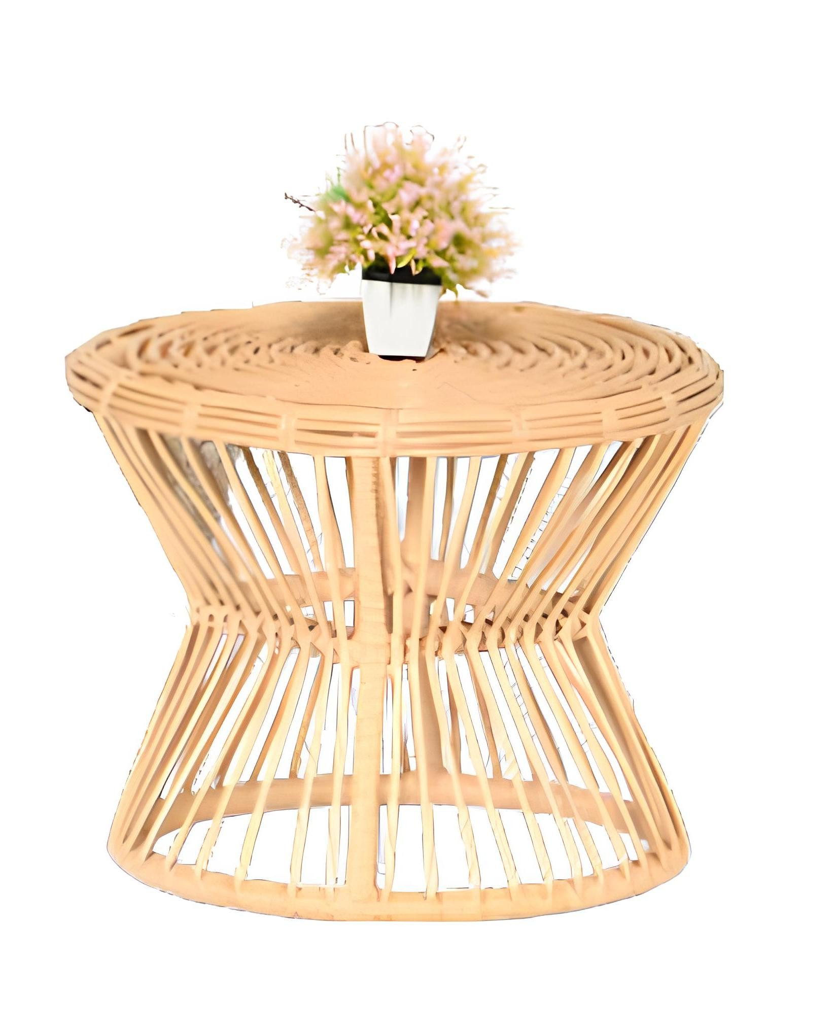 Xlmoebel Couchtisch Runder Outdoor-Rattan-Couchtisch für luxuriöse moderne Gartenmöbel auf (Couchtisch), Hergestellt in Europa