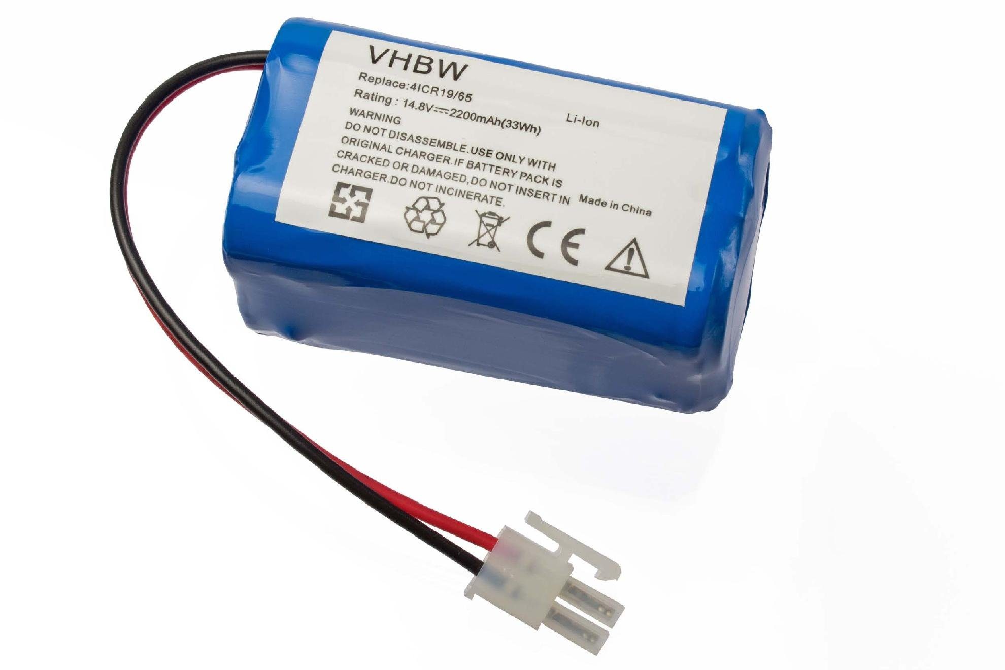 vhbw Staubsauger-Akku passend für iLife A4, A4s, A6, V7, V7s Plus, V7s Pro, X620, Y8H4 Haushalt Staubsauger (2200mAh, 14,8V, Li-Ion) 2200 mAh