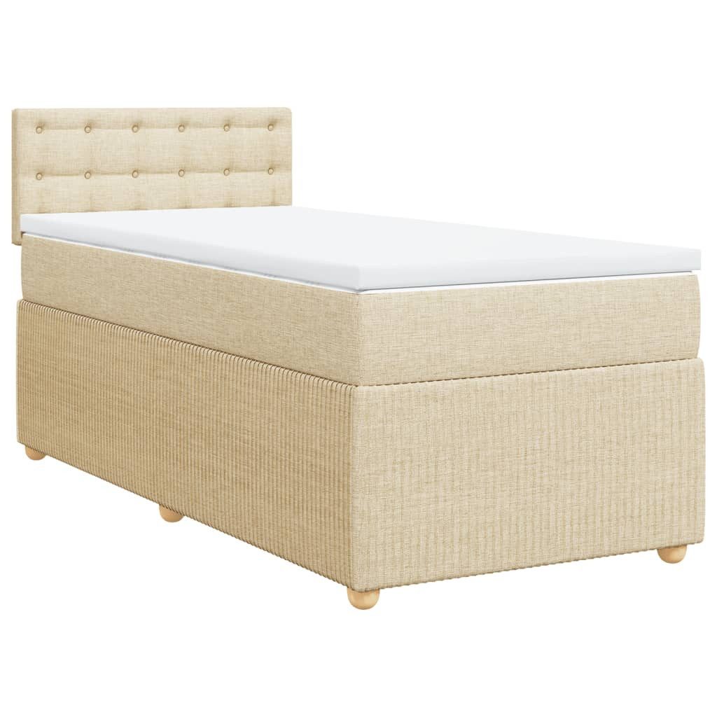vidaXL Bett Boxspringbett mit Matratze Creme günstig online kaufen