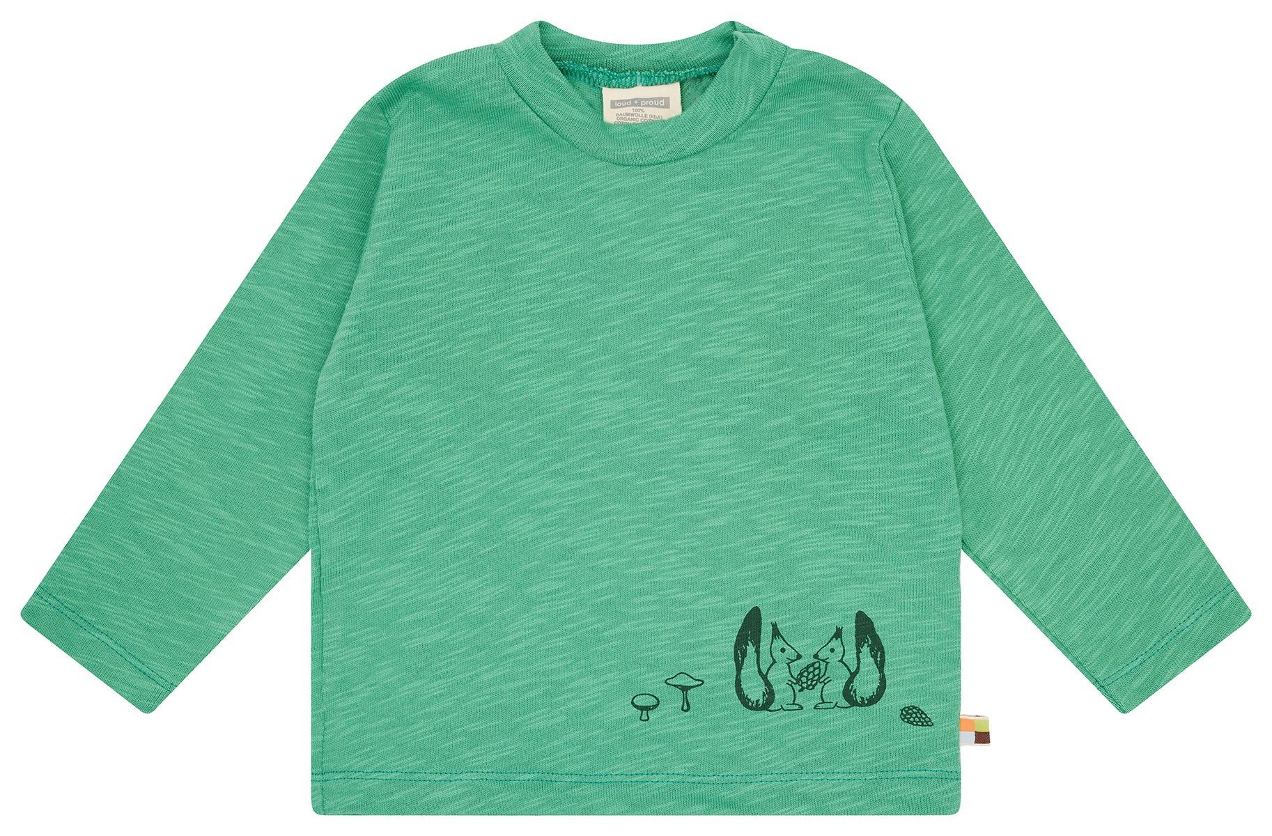 Langarmshirt aus Slub Jersey mit seitlichem Druck