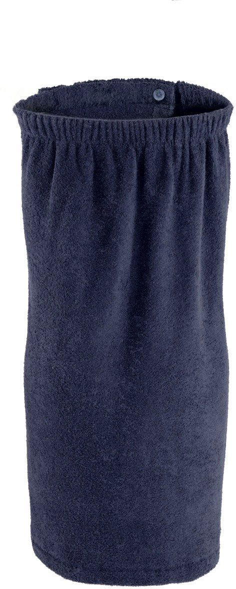 Chiemsee Kilt marine Kurzform, Logostickerei Saunakilt Tasche Chiemsee der Venice, auf Damen Baumwolle, Knöpfe