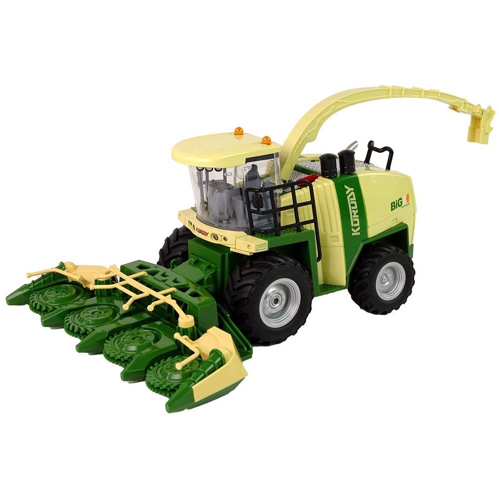 LEAN TOYS Spielzeug-Mähdrescher Feldhäcksler Erntemaschine Landmaschine, (Spar-Set, 1-tlg., 18 x 16 x 13 cm robust), Rauchfunktion, LED-Licht, Sound, 2,4 GHz