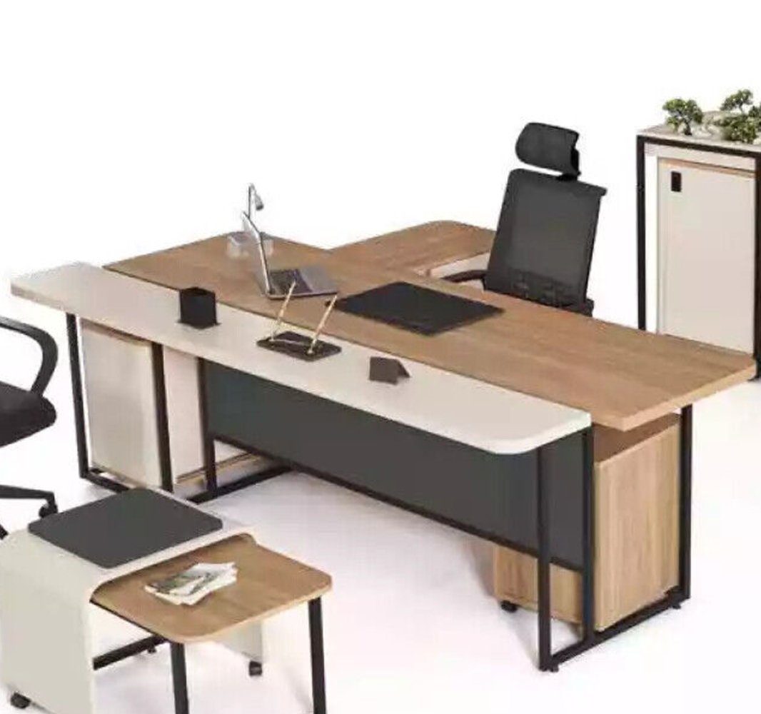 JVmoebel Eckschreibtisch Eckschreibtisch Arbeitzimmer Büro Office Moderne Designer Neu Möbel, Made In Europe Weiß | Eckschreibtische