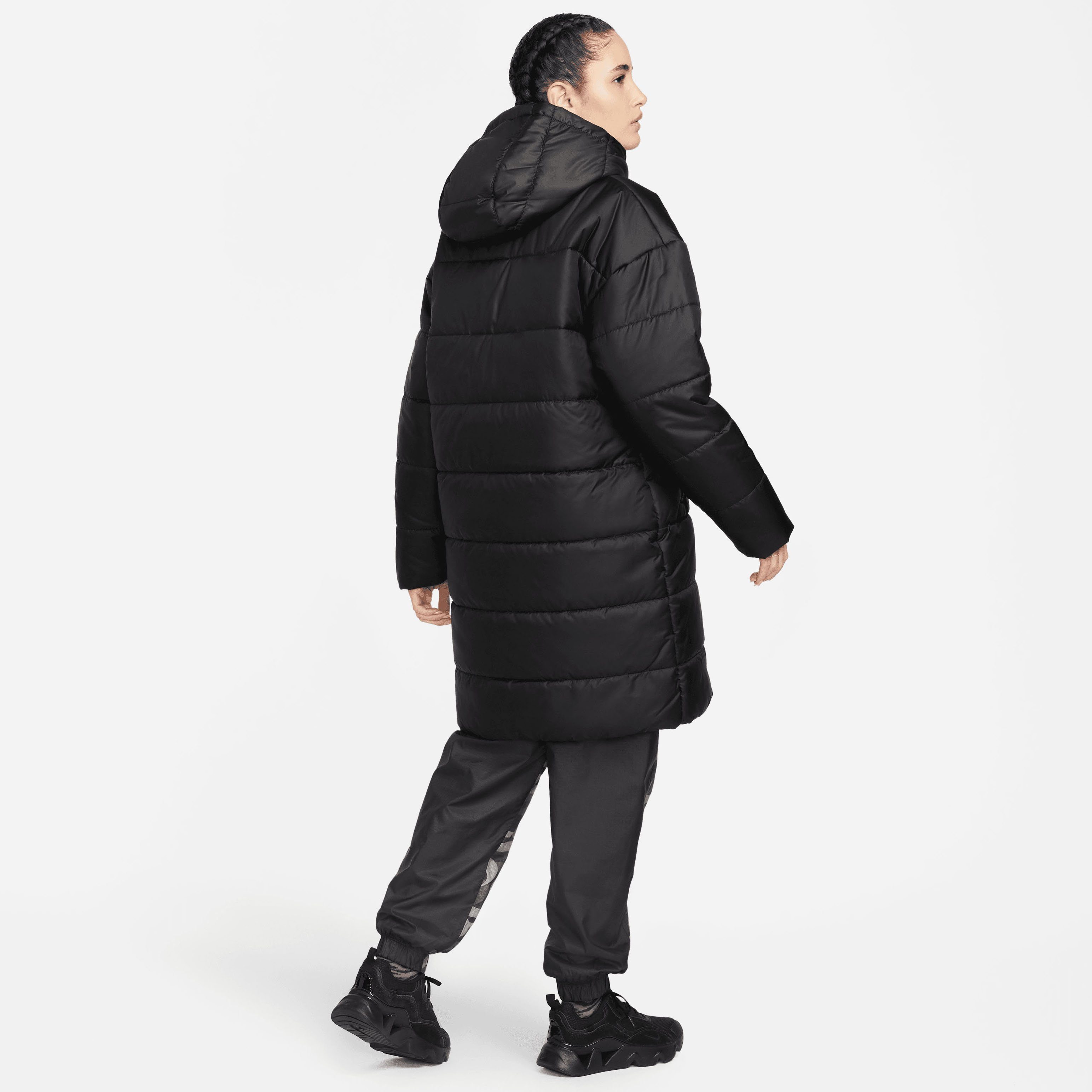 Parka Sportswear Repel Steppmantel Hooded Nike Therma-FIT BLACK/BLACK/WHITE Women's