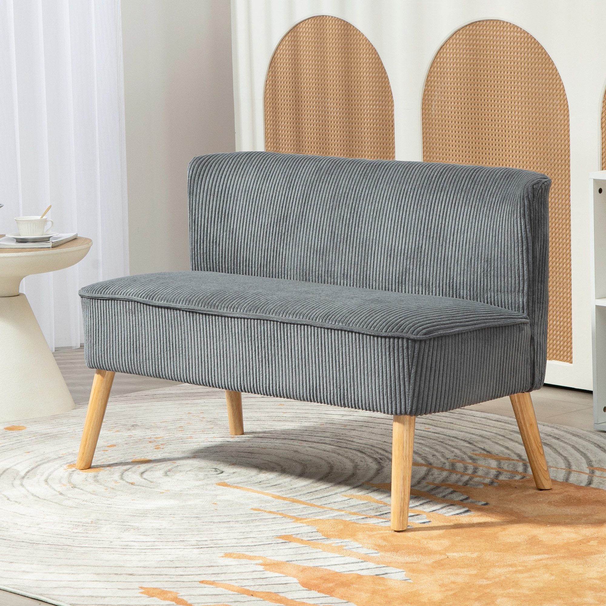 HOMCOM 2-Sitzer 2-Sitzer Stoffsofa Polstersofa Doppelsofa, günstig online kaufen