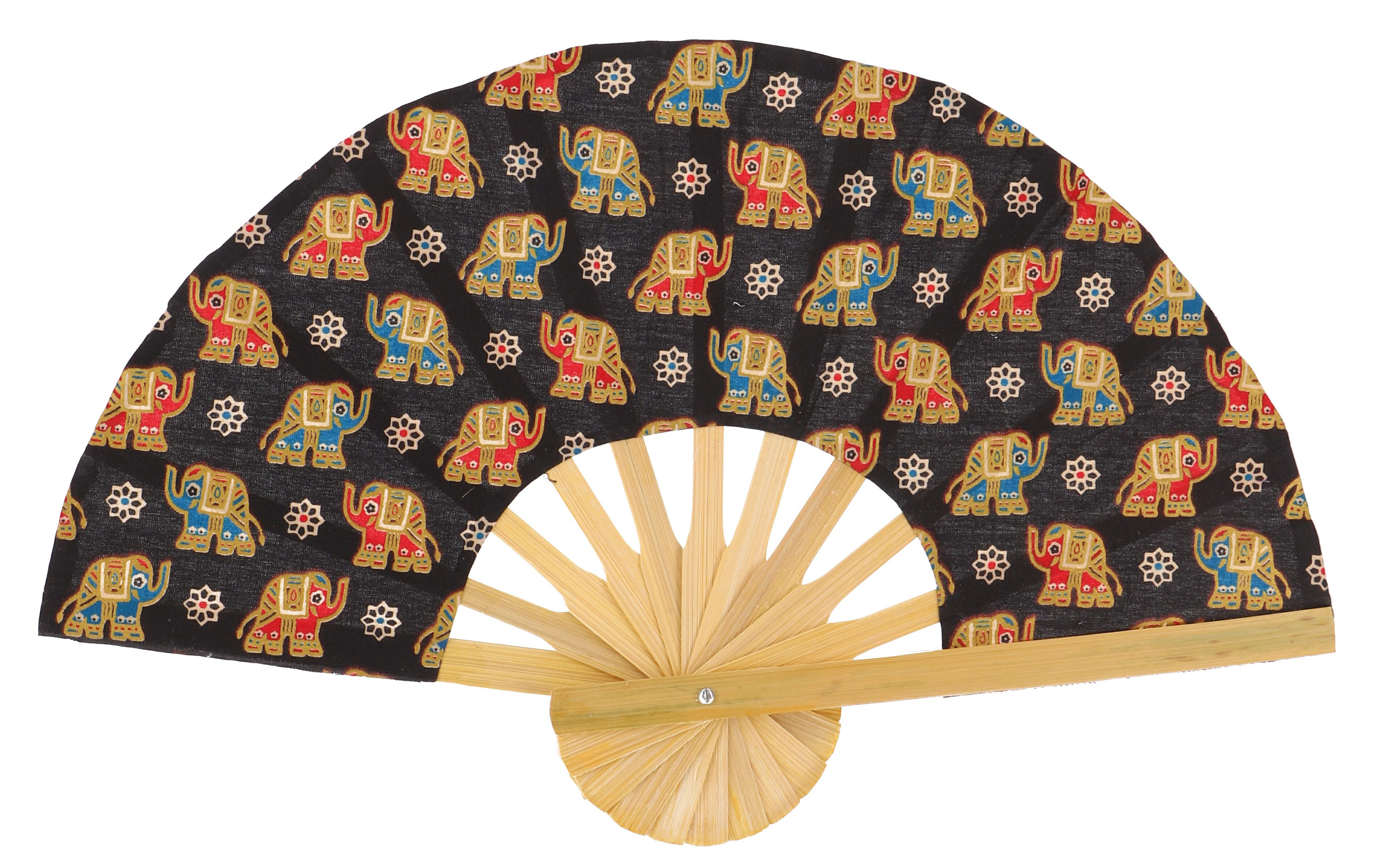Guru-Shop Handfächer Bespannter Bambusfächer, asiatischer Віяла,..