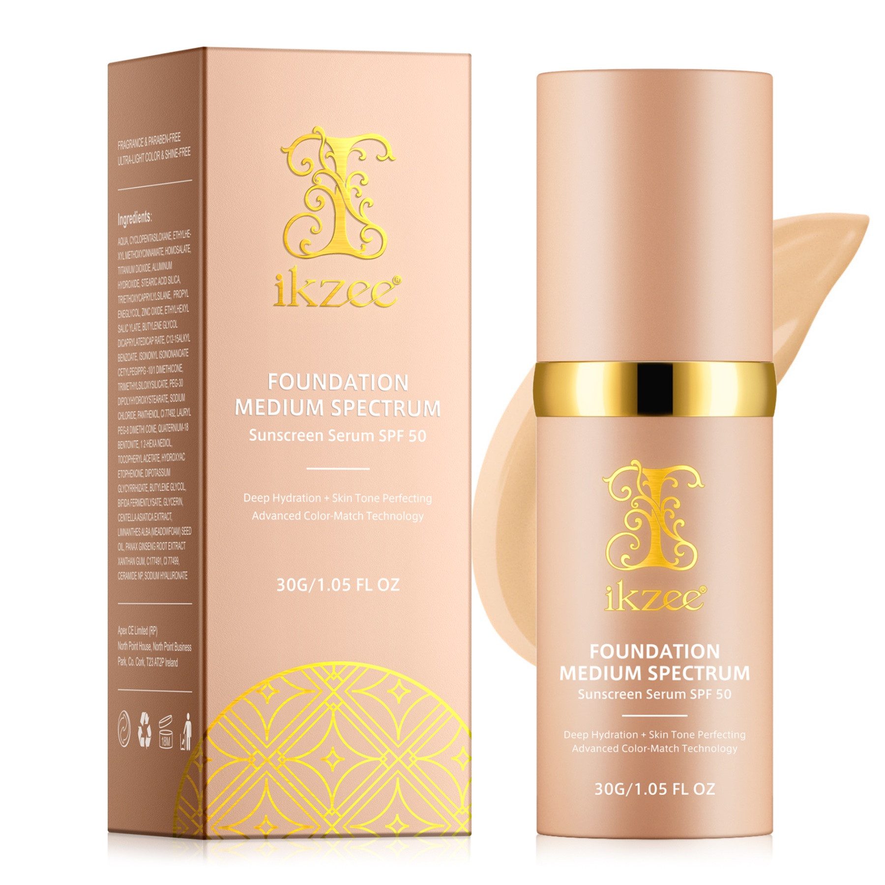 Sonnenschutzcreme SPF 50 Sonnenschutz Sonnencreme Foundation UV-Schutz Anti-Aging