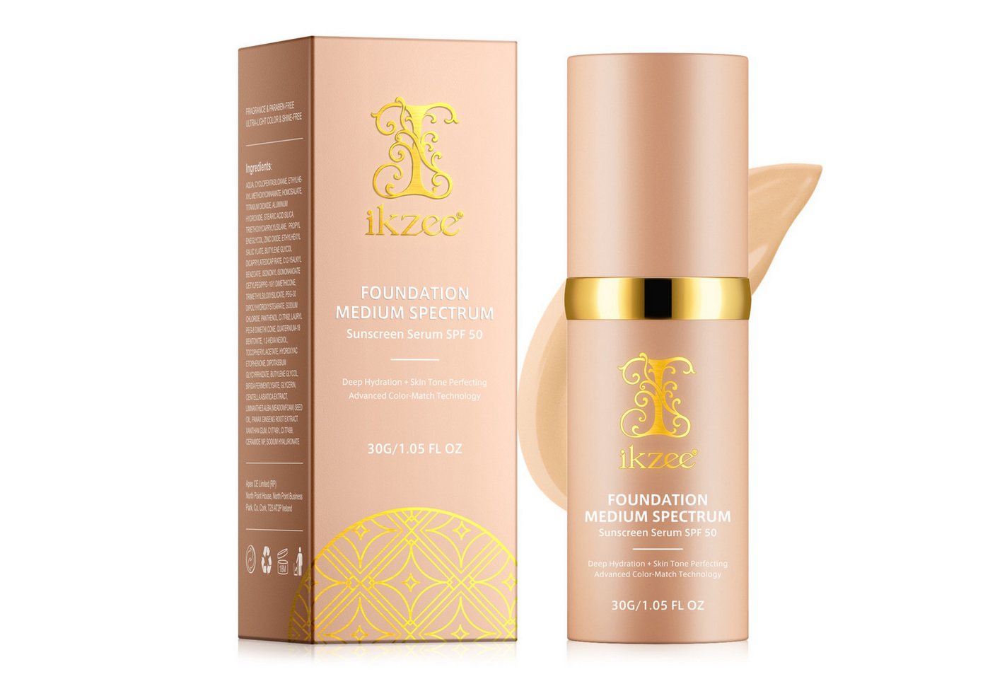 P-Beauty Cosmetic Accessories Sonnenschutzcreme SPF 50 Sonnenschutz Sonnencreme Foundation UV-Schutz Anti-Aging, 1-tlg., Sonnenschutzcreme, SPF50, Foundation