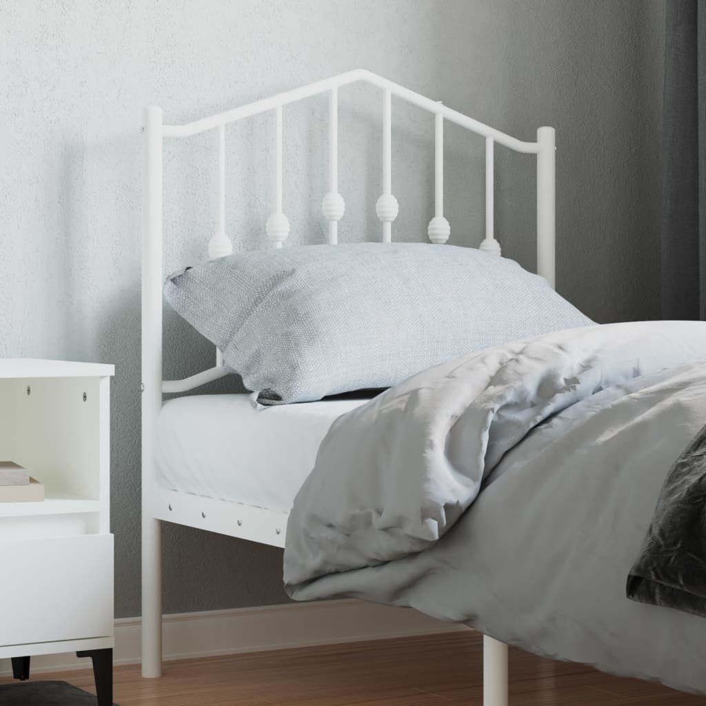 vidaXL Bett Ersatz-Kopfteil Metall Weiß 75 cm (1-tlg)