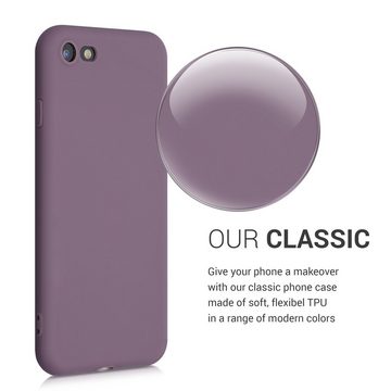 kwmobile Handyhülle, Hülle kompatibel mit Apple iPhone SE (2022) / SE (2020) / 8 / 7 - Hülle Silikon - Soft Handyhülle - Handy Case Cover - Grape