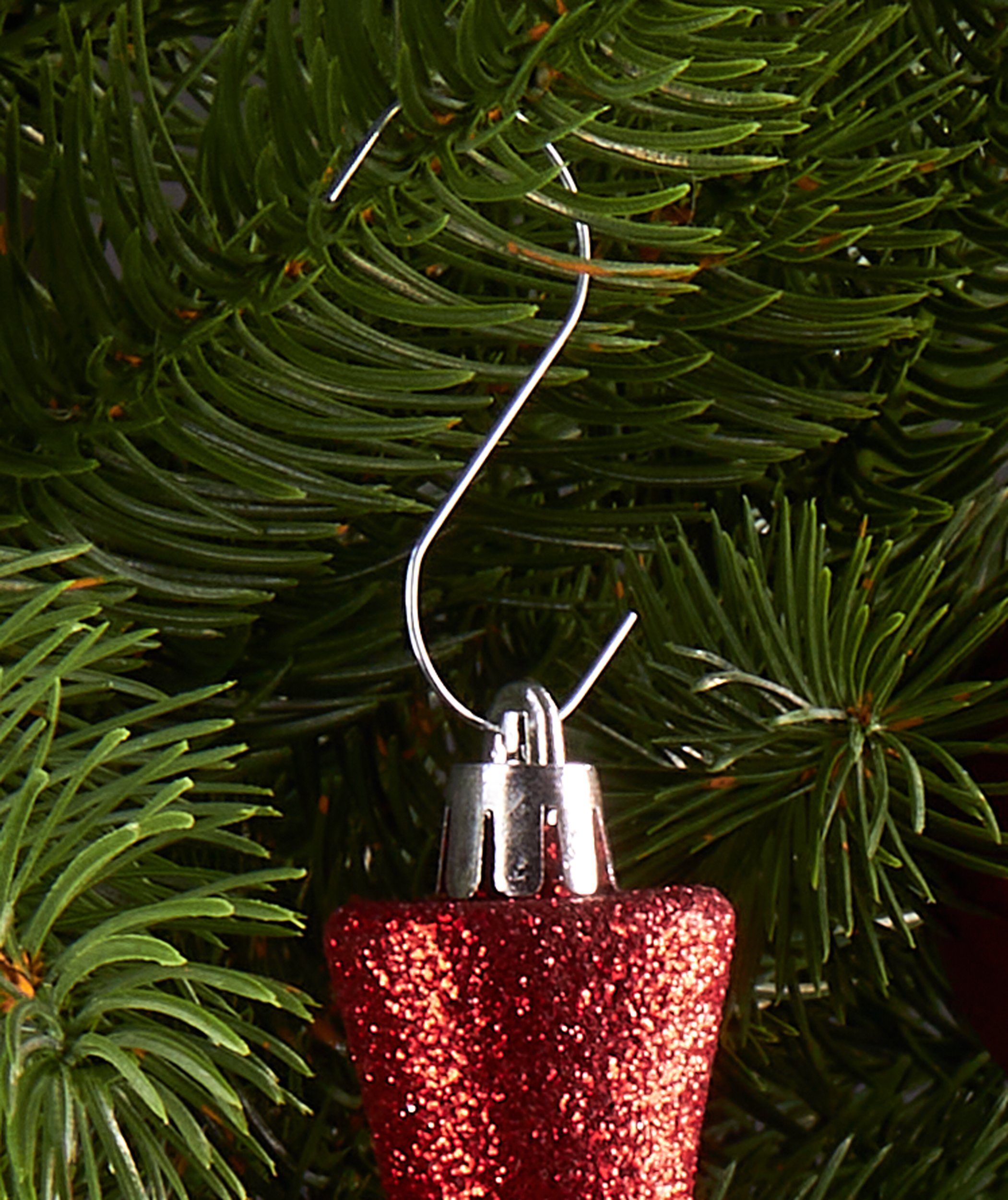 BRUBAKER Dekohänger 50x Kugelaufhänger S-Haken aus Metall (50 St), Baumkugelhaken für Weihnachtskugeln und Tannenbaumschmuck – Bild 3 von 4