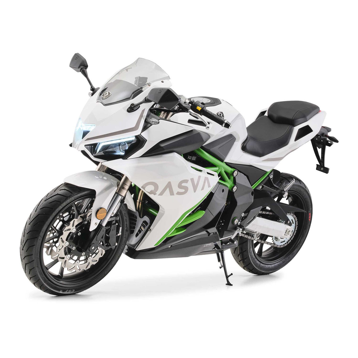 QASVA Motorrad GP-1 125 ccm Weiß, 124 ccm, 95 km/h, Euro 5+, ABS, 10,6 kW, 14,4 PS, 125er Sportler, TFT-Display