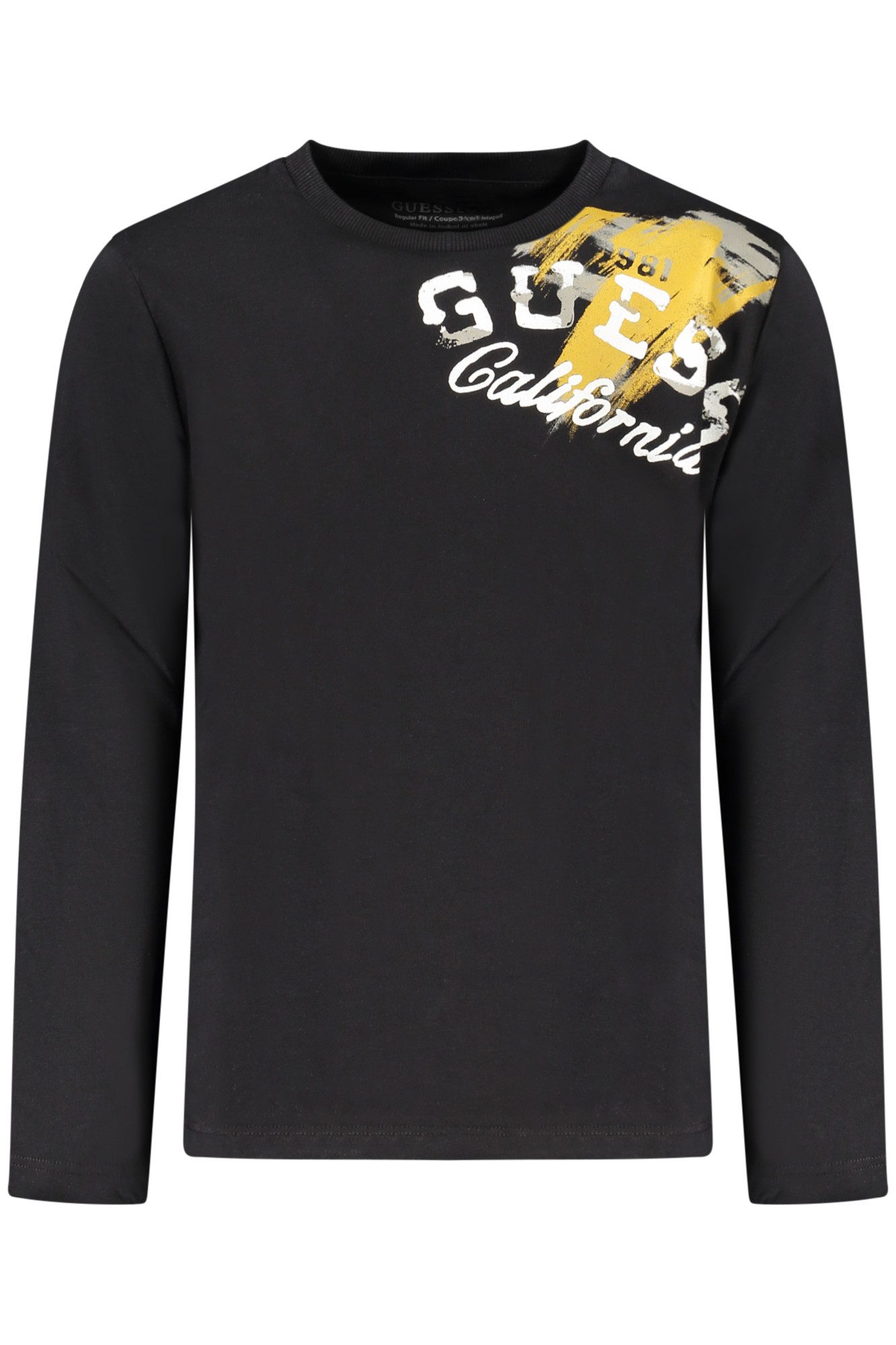 GUESS JEANS T-Shirt Stylisches schwarzes Langarmshirt für Kinder mit