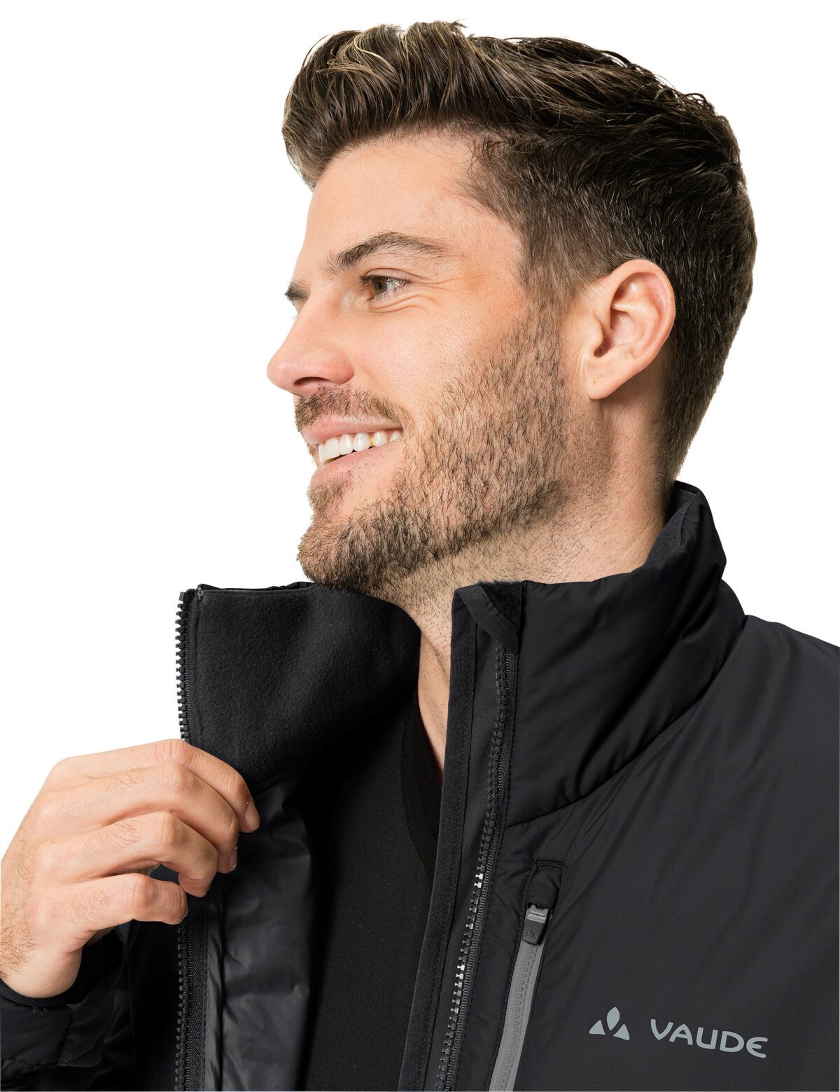 VAUDE Fahrradjacke MEN'S POSTA INSULATION JACKET mit winddichtem Pertex-Material vorne, atmungsaktive Zonen