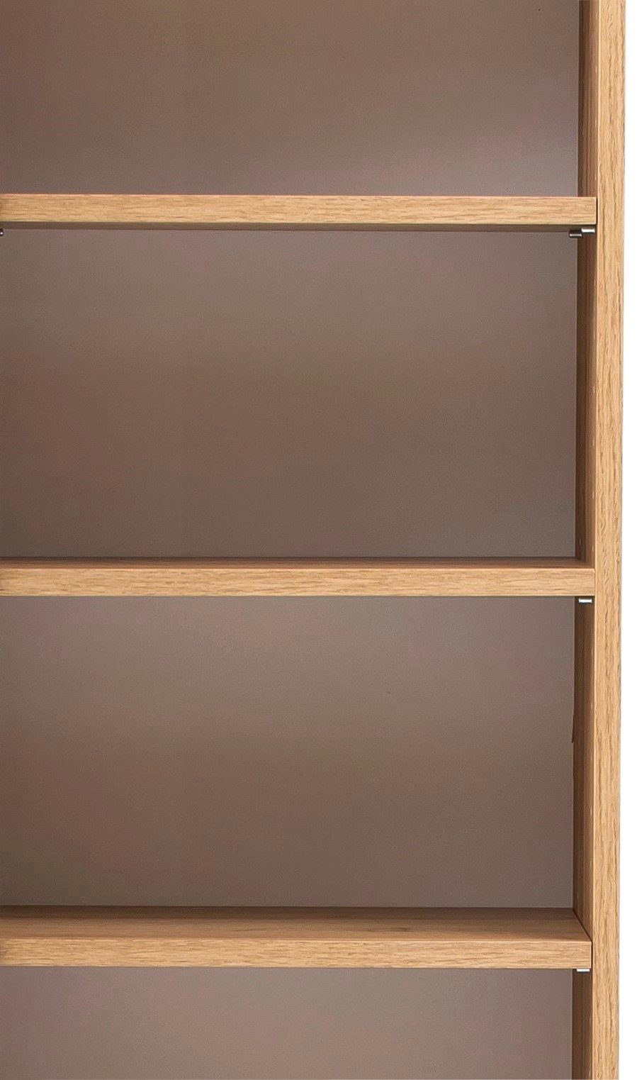 HELD MÖBEL Seitenschrank Wotaneiche mit Kaunas breit, matt Grau/Wotaneiche | Schubkasten 40 cm