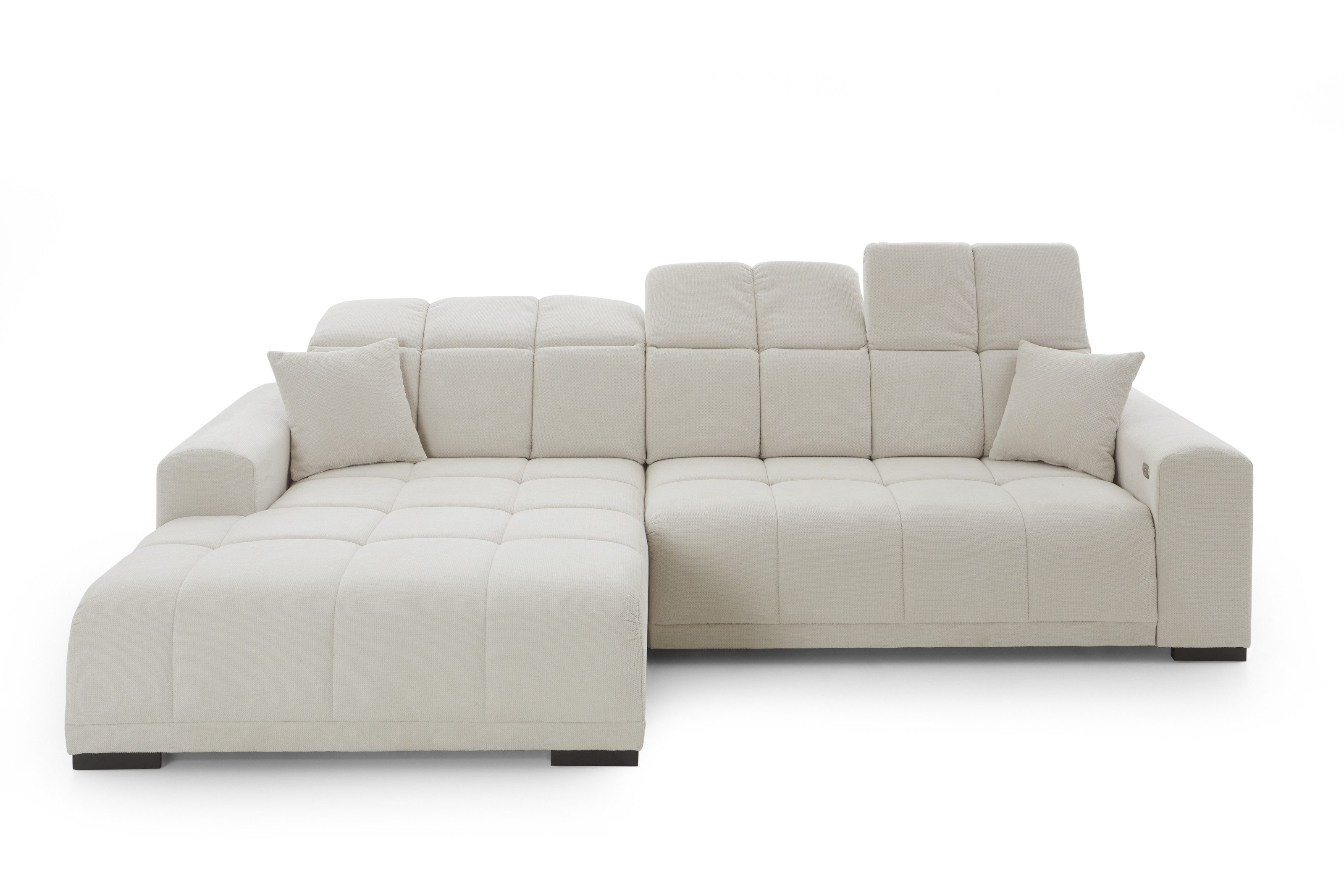 Iwaniccy Wohnlandschaft Kopfteilverstellung, Sitzverstellung, creme - 301x113x195cm (BxHxT)