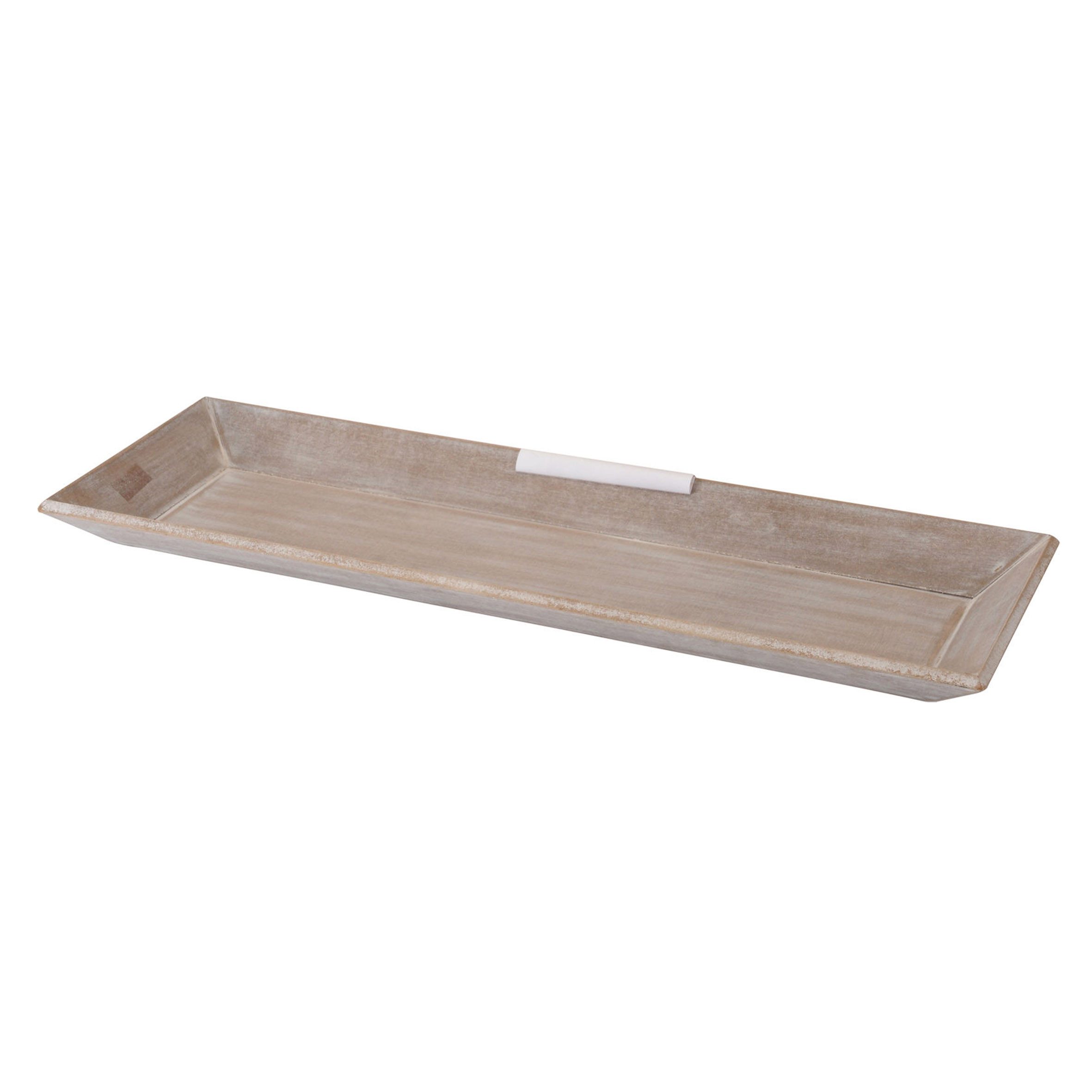 Spetebo Dekotablett Vintage Holz Tablett shabby weiß - 60 x 21 cm (Stück, 1 günstig online kaufen