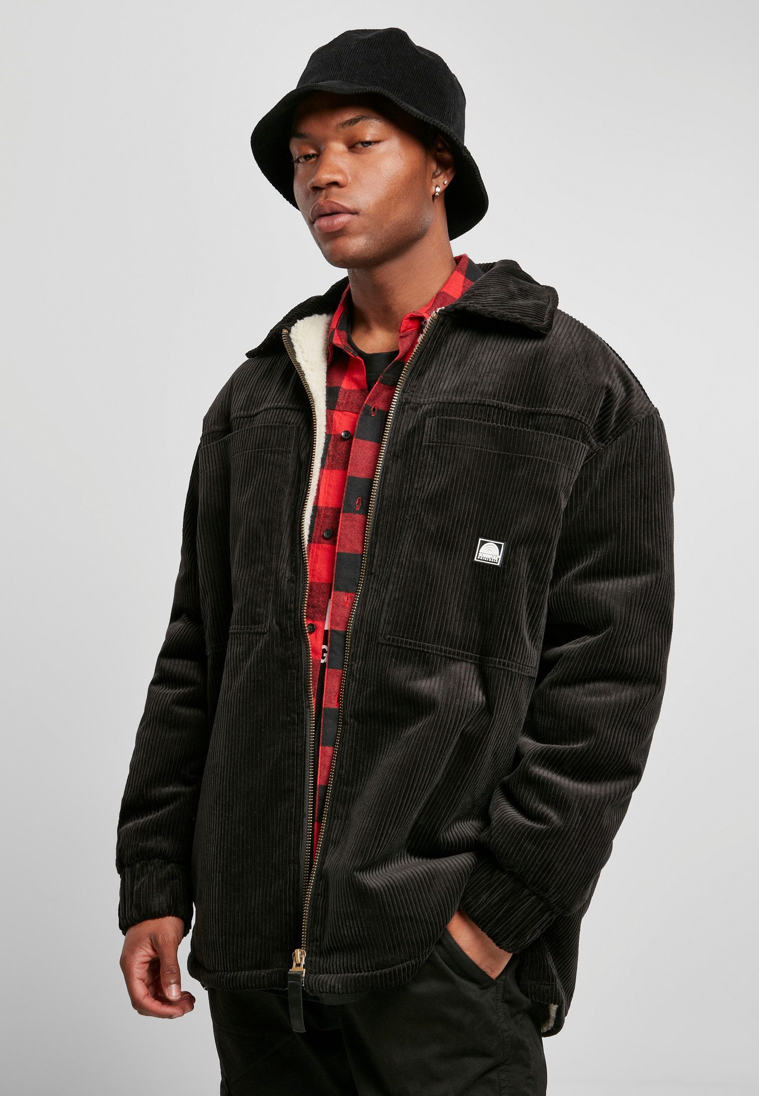 Southpole Klettlogo Southpole Corduroy Sherpa Jacket