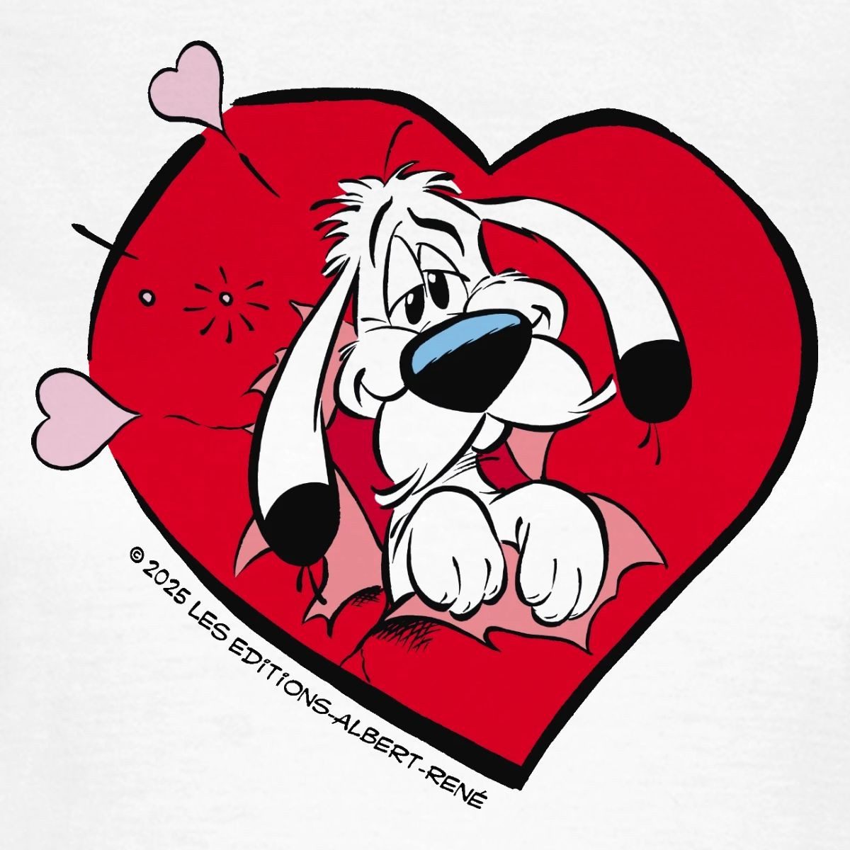 Spreadshirt T-Shirt Asterix & Obelix Idefix Ist Verliebt Frauen T-Shirt (1-tlg) Slim Fit, fällt klein aus