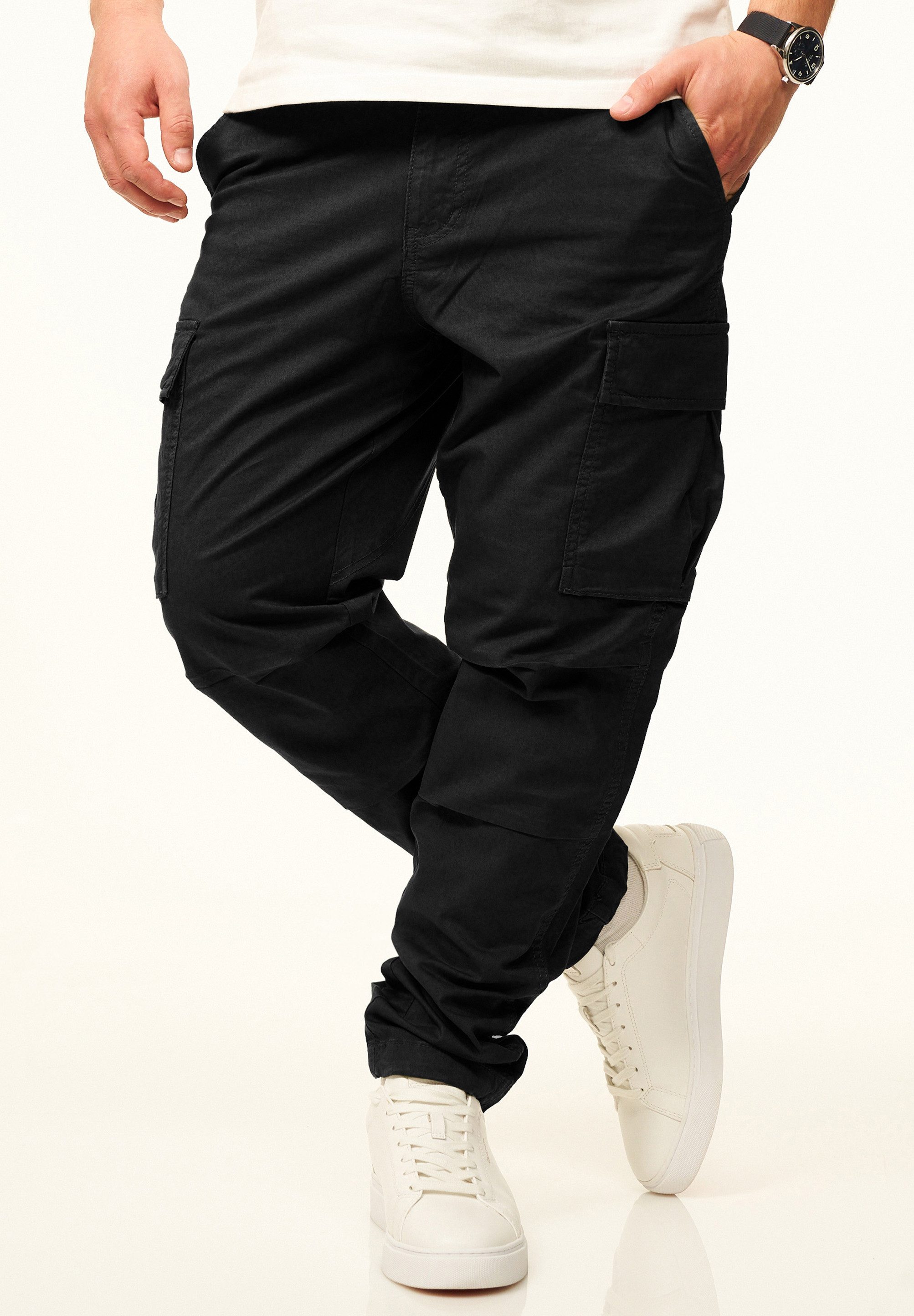 DAILY COTTON Cargohose als Stoffhose mit Stretch im Tapered Fit Chino Cargo Hose mit Gürtelschlaufen für Herren – Bild 5 von 5