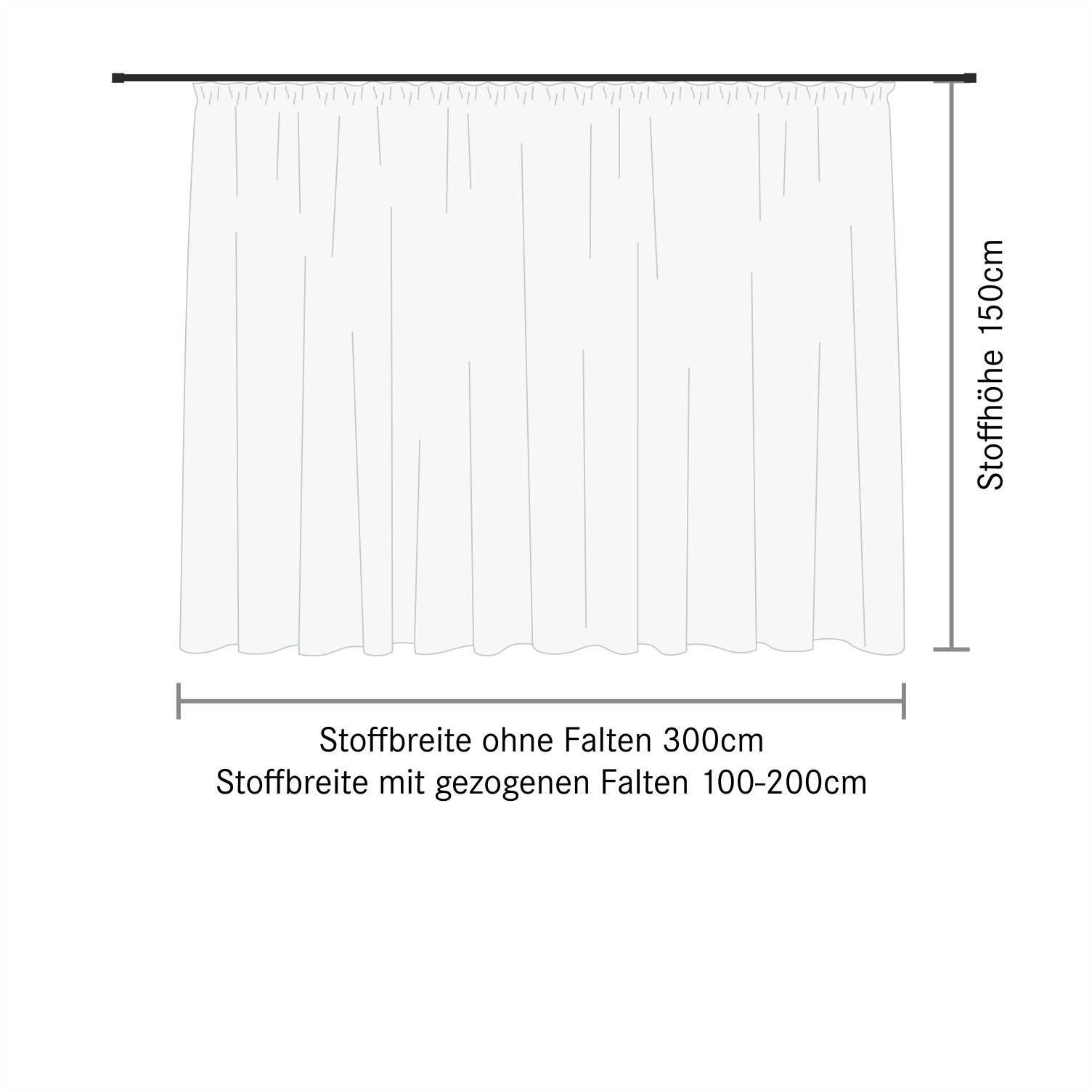 Gardine Alina, Gerster, Smokband halbtransparent, Pflegeleichte, St), Wirkware, (1 Effekt-Webware matte