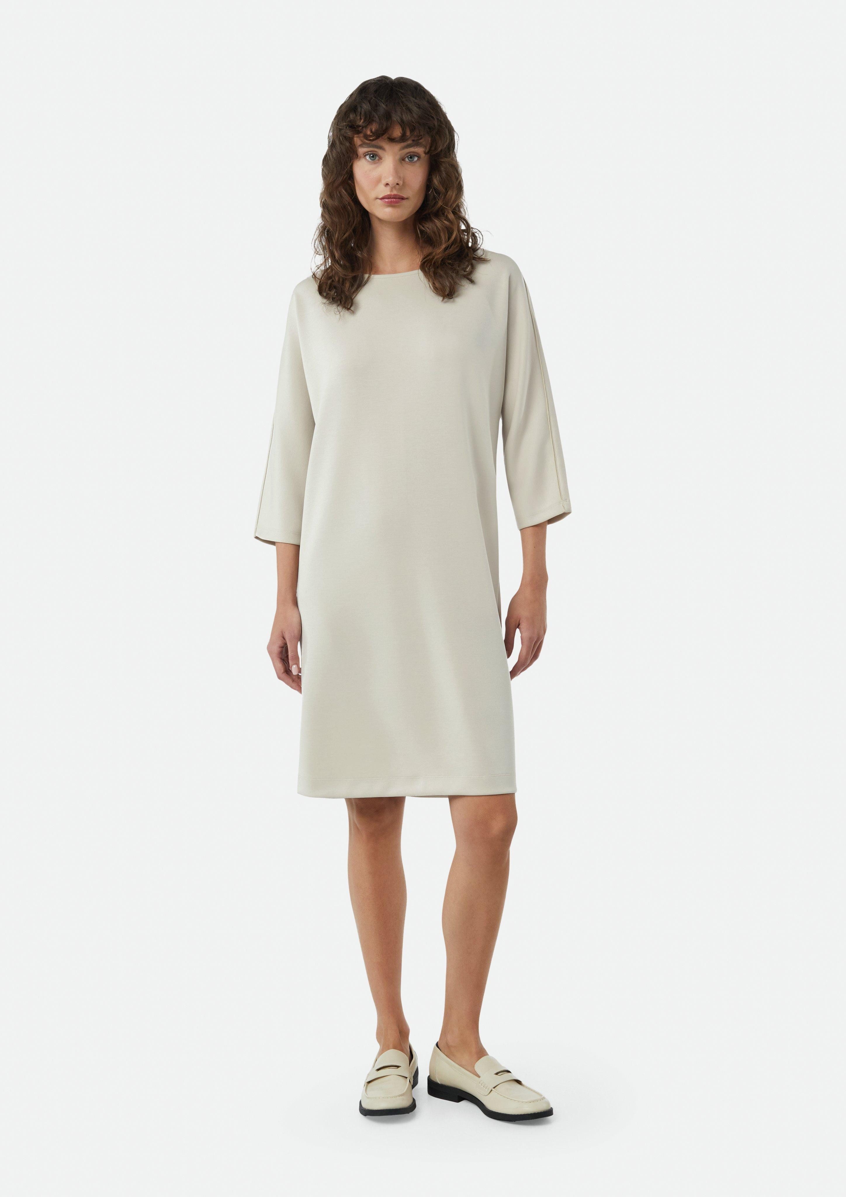 Minikleid Softes Sweat-Kleid mit U-Boot-Ausschnitt und Fledermausärmeln