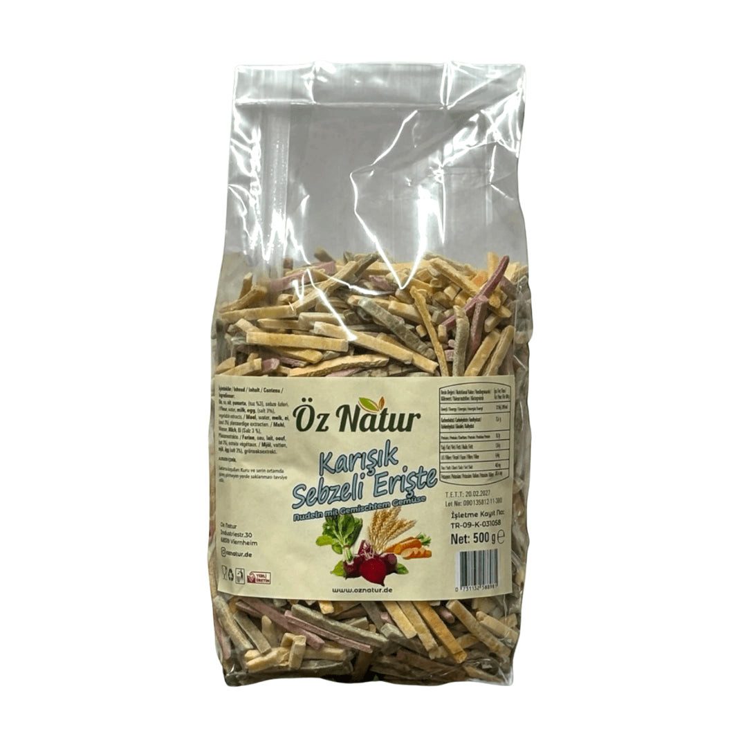 Öz Natur Nudeln, Türkische Nudeln mit Gemischtem Gemüse 500g