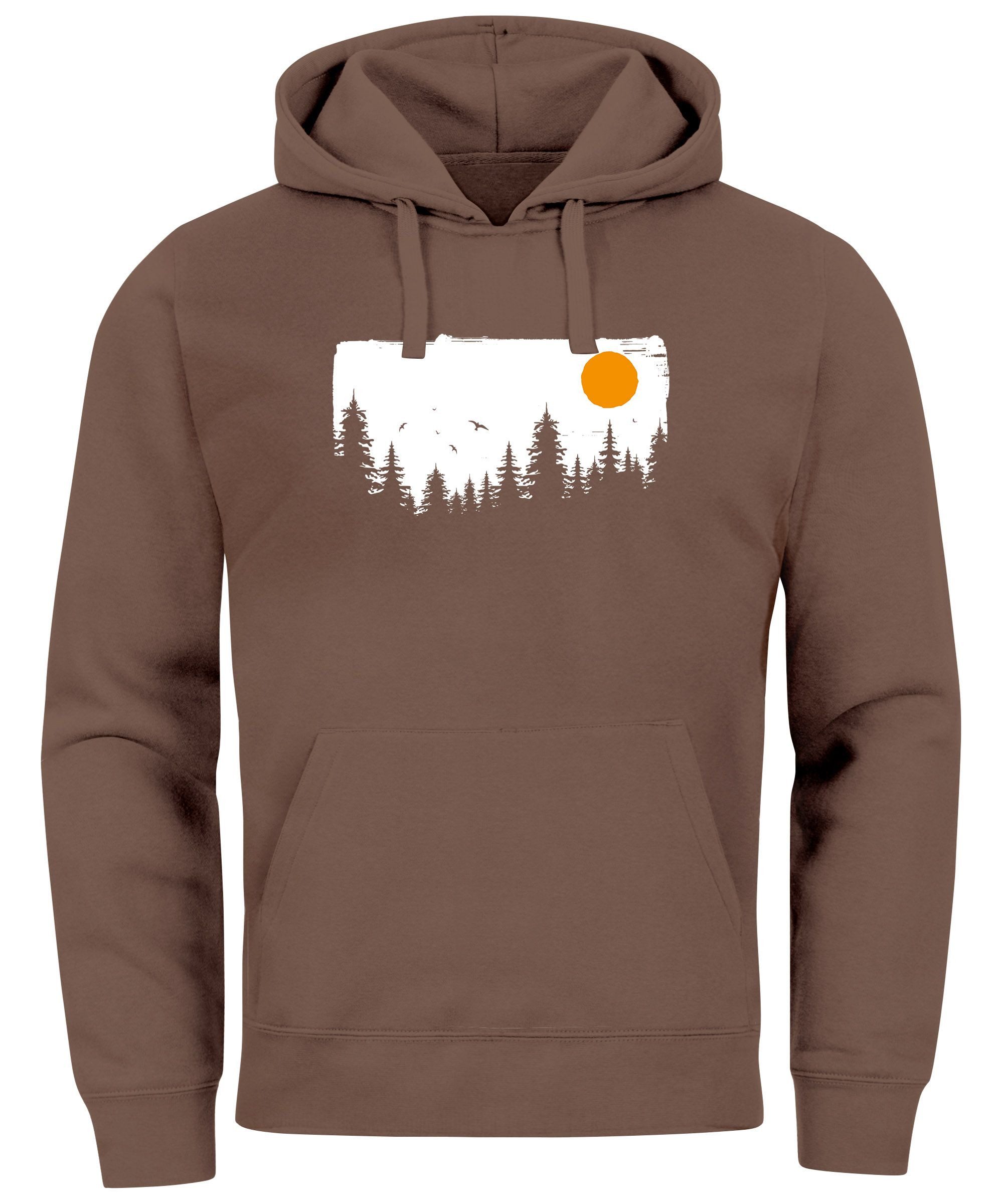 Neverless Hoodie Hoodie Herren Wald Bäume günstig online kaufen