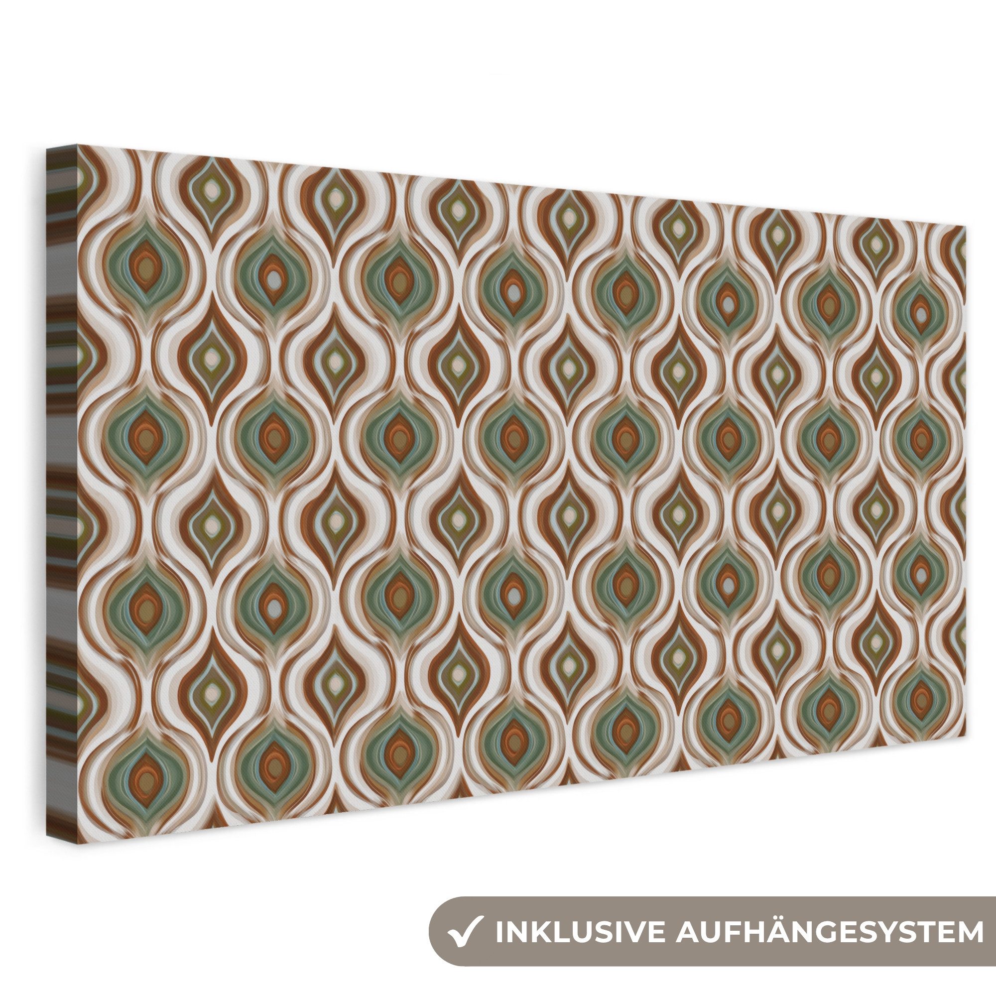 OneMillionCanvasses® Leinwandbild Panorama Motiv - Muster - Farbenfroh, Fotodruck (1 St), Wandbild, Deko Schlafzimmer Wohnzimmer Flur 40x20 cm