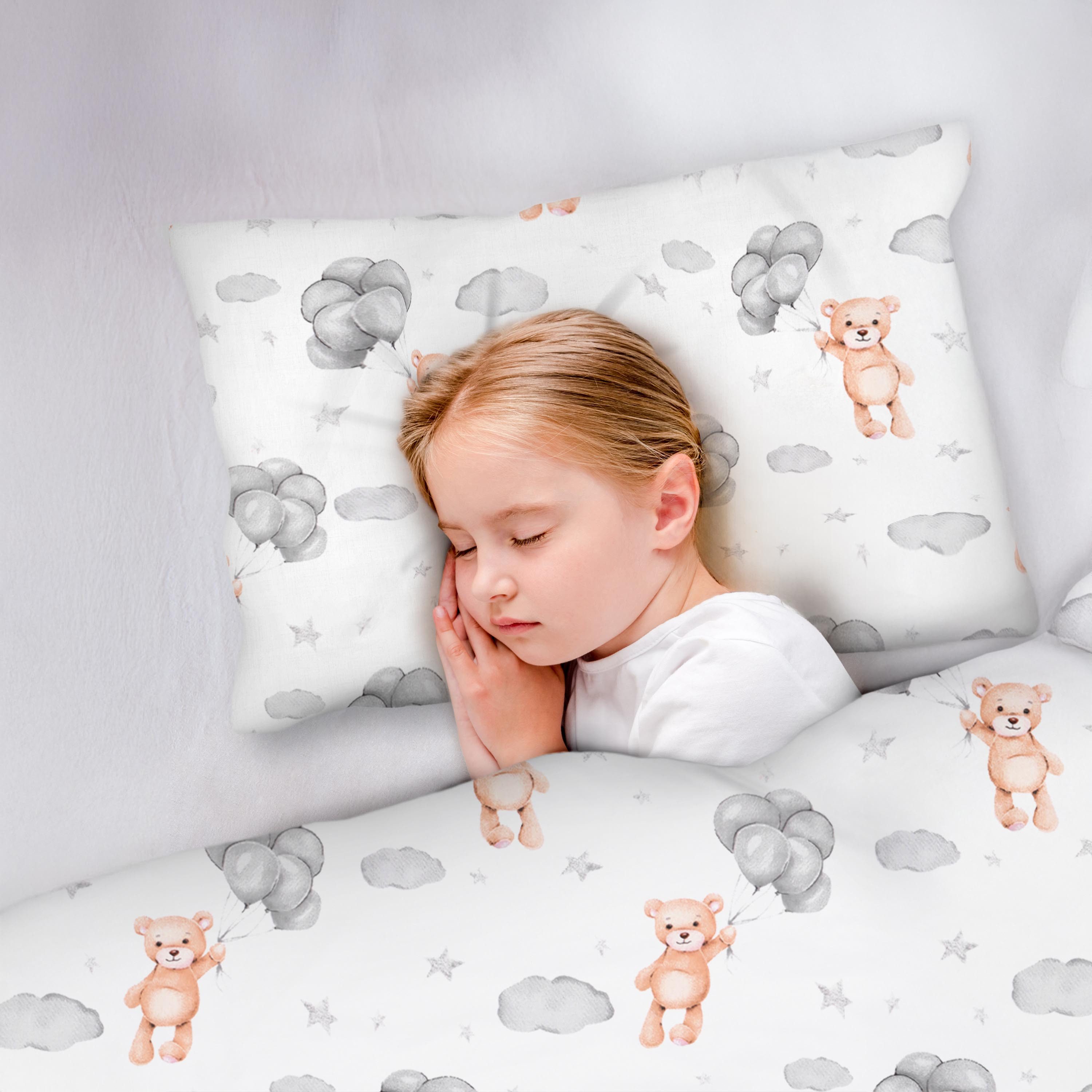 Amilian Kinderbettwäsche 100x135 - Bettwäsche Kinder - Kopfkissenbezug 40x60 cm Babybettwäsche, 2 teilig, 100% Baumwolle, für Mädchen und Jungen – Bild 4 von 5
