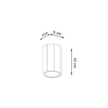 famlights Deckenspot, Deckenspot Zayn in Eiche GU10 100mm, keine Angabe, Leuchtmittel enthalten: Nein, warmweiss, Deckenstrahler, Deckenspot, Aufbaustrahler