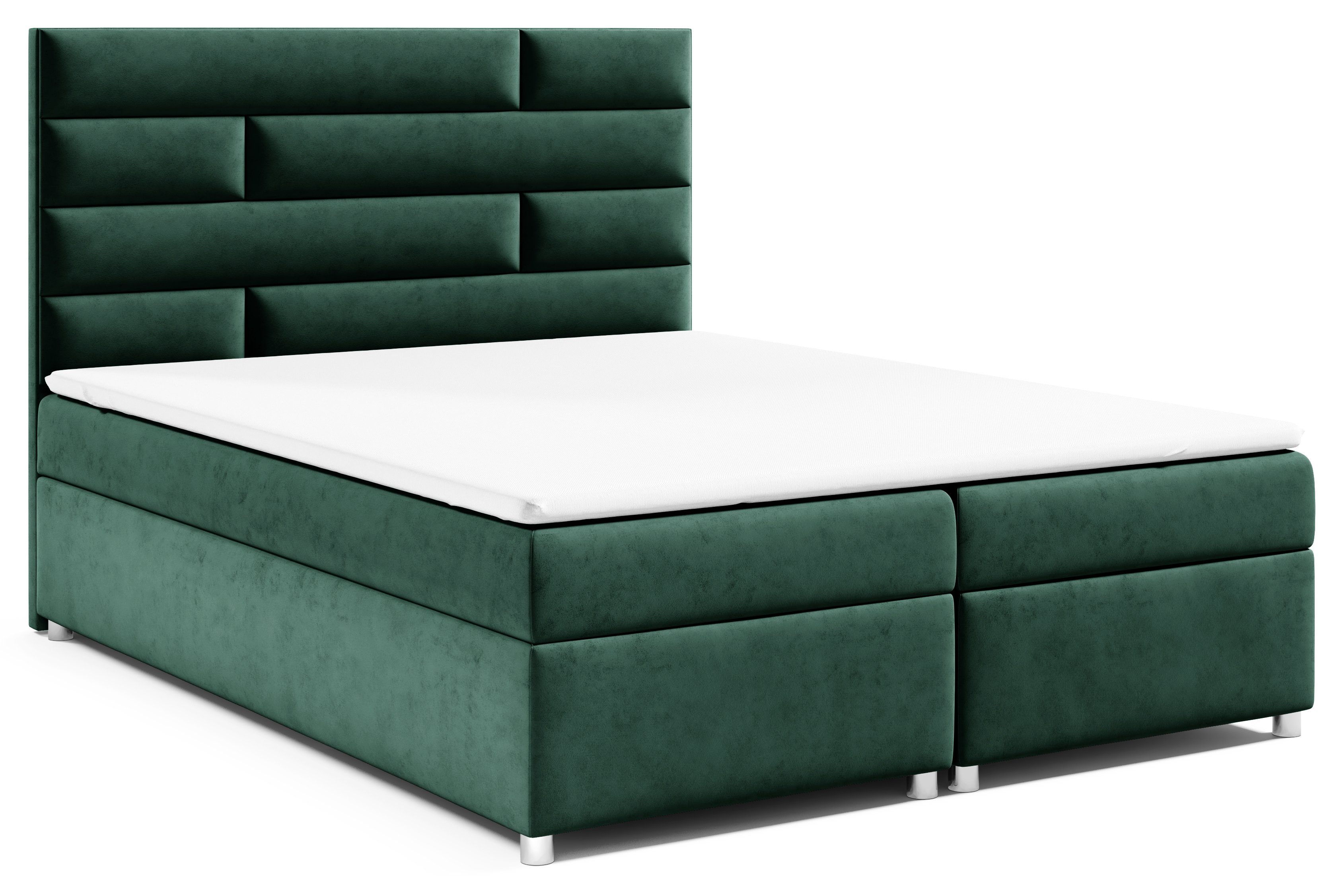Best for Home Boxspringbett mit Bettkasten Trinity K-5 Bonellfederkern inkl. 7 cm Topper (140x200 160x200 180x200 200x200 cm), Handwerksqualität, TOP Preis-Leistungs-Verhältnis