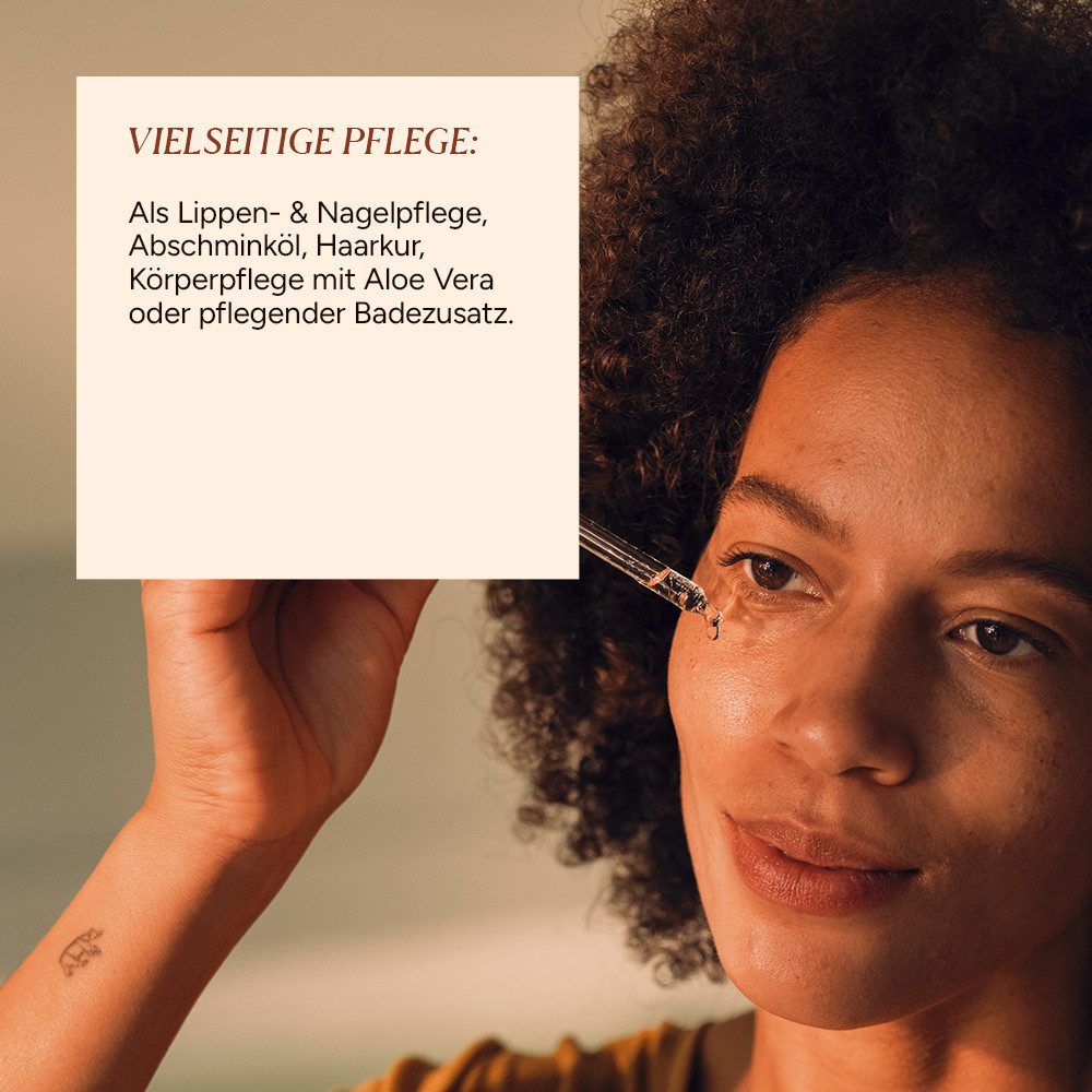 JUNGLÜCK Körperöl Jojobaöl - Kaltgepresst - 100% Bio & Natürlich, 1-tlg., Ausgleichendes Öl für Haut, Haare und Körper