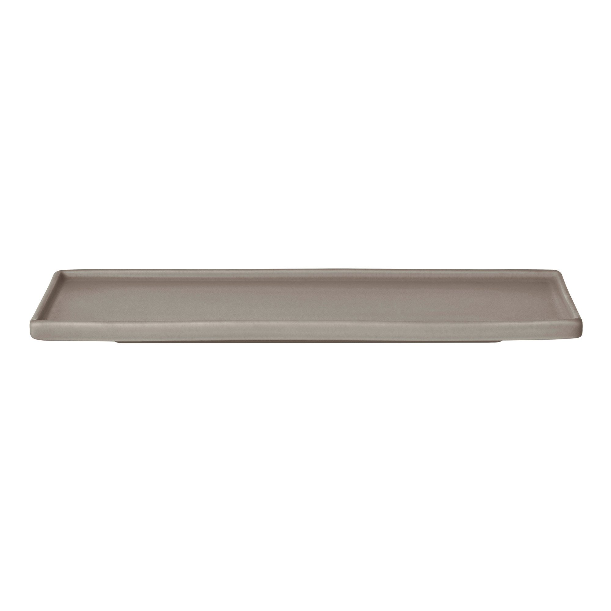 blomus Servierplatte -MAKOTO- Servierteller, Buffetplatte, Geschirr: Modernes Design, Steingut, (1-tlg), Zeitlose Servierplatte, Unikat, Matte Glasur, Schwebend