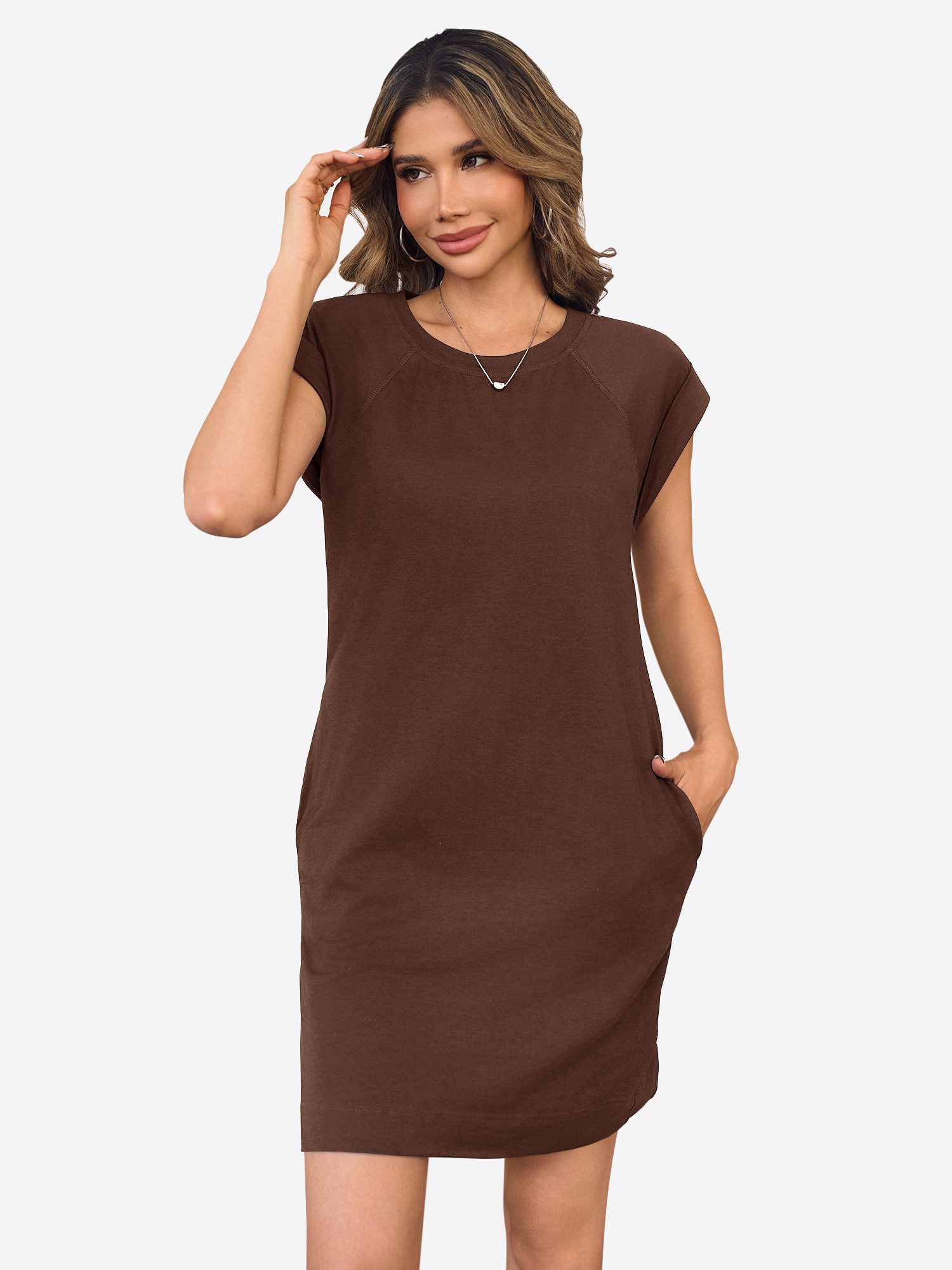Imily Bela Minikleid Damen Lockeres Gerades Kleid (Packung, 1-tlg., 1per-Pa günstig online kaufen