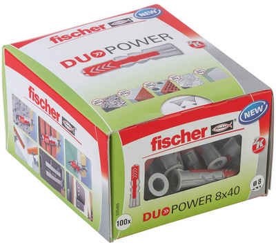 fischer Universaldübel »(535455)«, (Set, 100-tlg), 100 x DuoPower 8 x 40