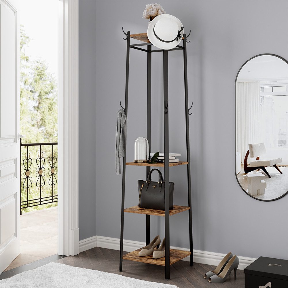 Vicco Garderobenschrank Fyrk, Eiche rustikal, 43 x 180 cm günstig online kaufen