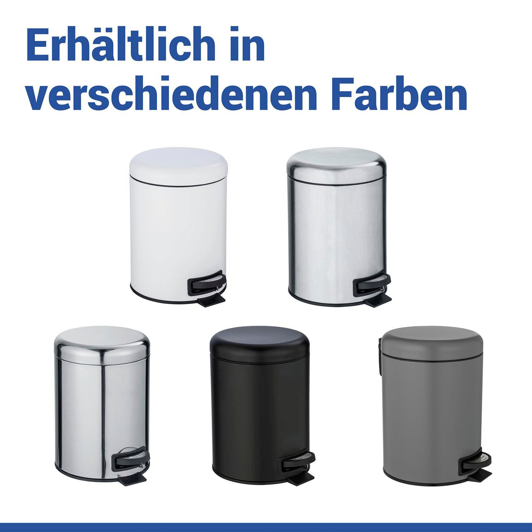WENKO Kosmetikeimer Leman, 3 Liter, BxTxH: 17x25x22,5 cm