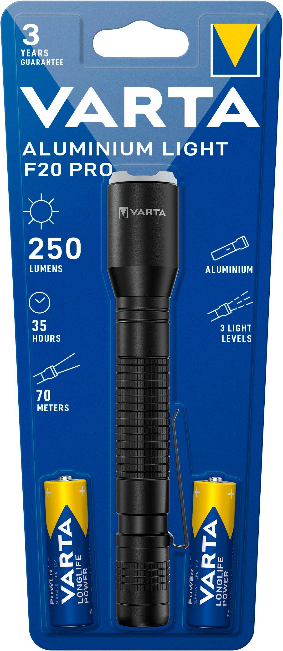 Taschenlampe F20 VARTA (1-St) Pro Light Aluminium