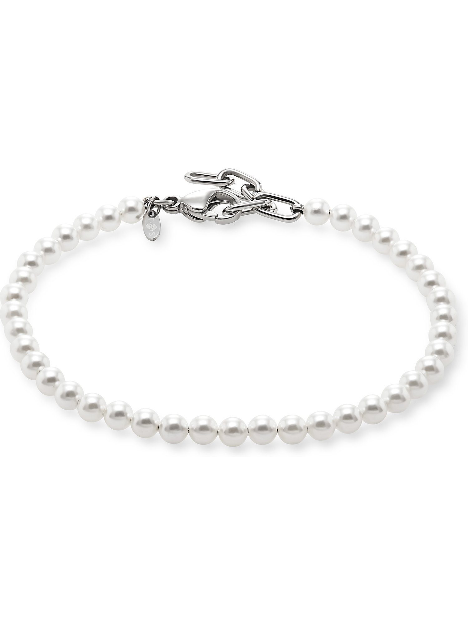 FAVS Armband FAVS Herren-Armband Edelstahl, Perle Muschelkern