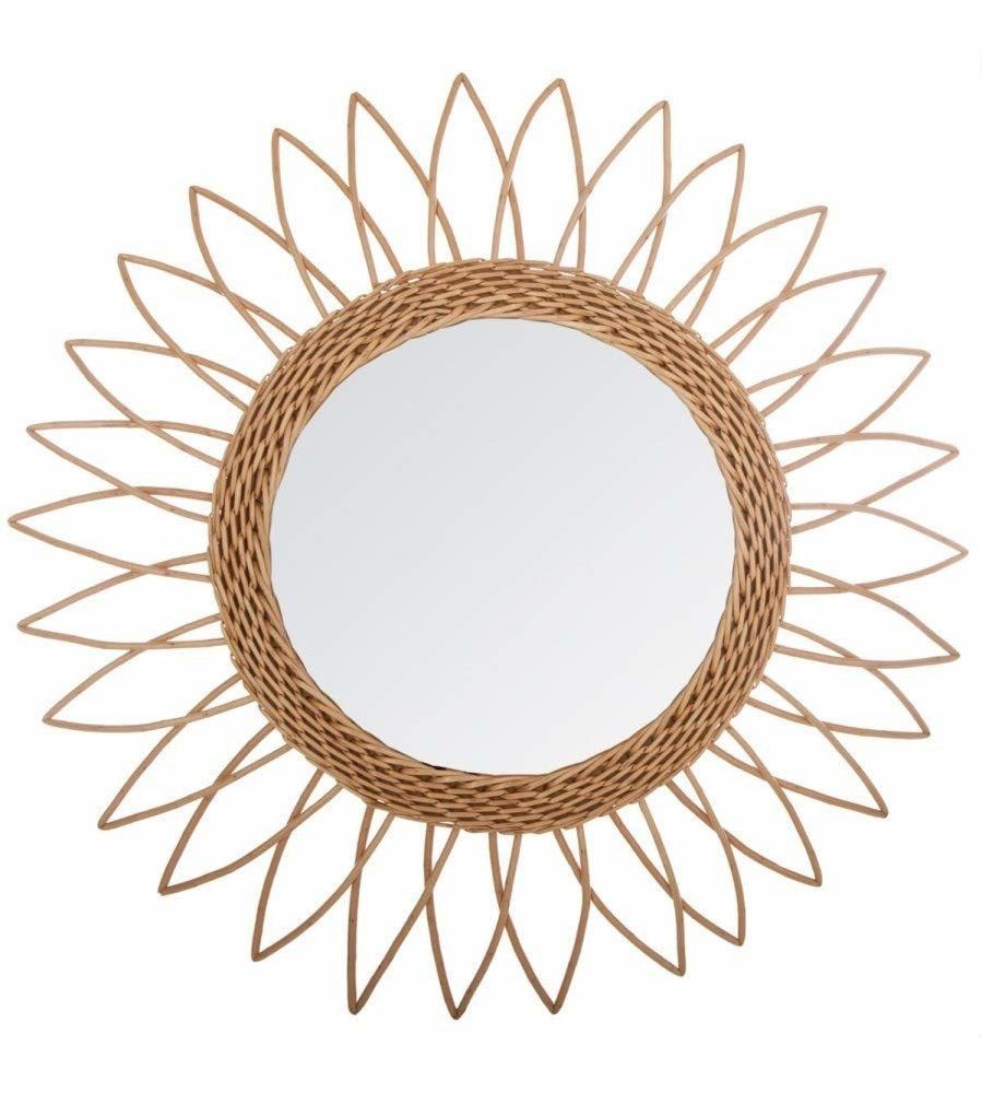 Atmosphera Créateur d'intérieur Wandspiegel Wandspiegel SONNE, Ø 50 cm, Rattan, braun, aus Rattan. Reduzierter Preis € 29,99. Unverbindliche Preisempfehlung € 38,99