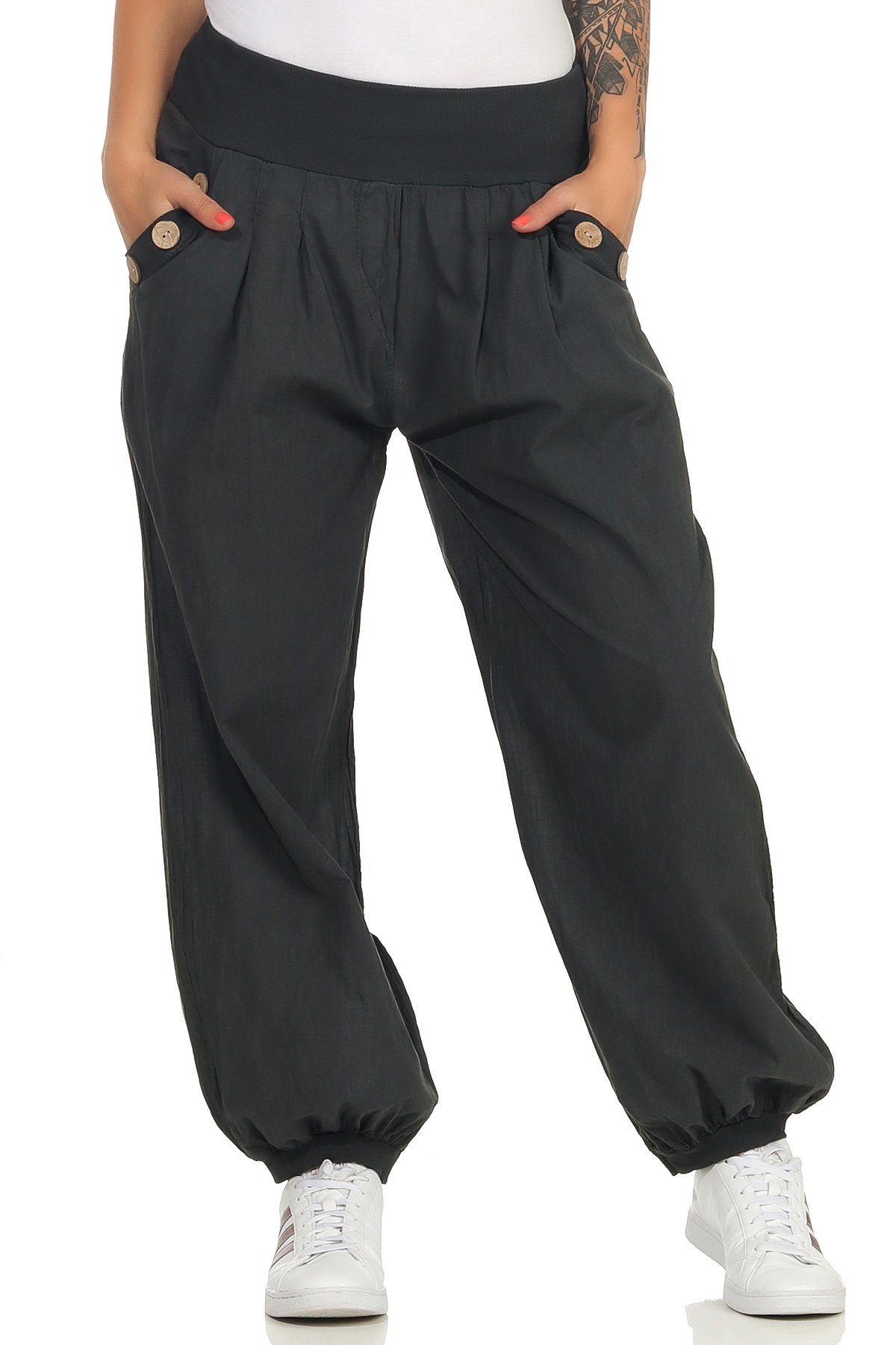 simaranda Pumphose Damen Sommerhose 401 Dunkelgrau