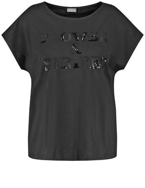 Samoon Kurzarmshirt T-Shirt mit verziertem Wording
