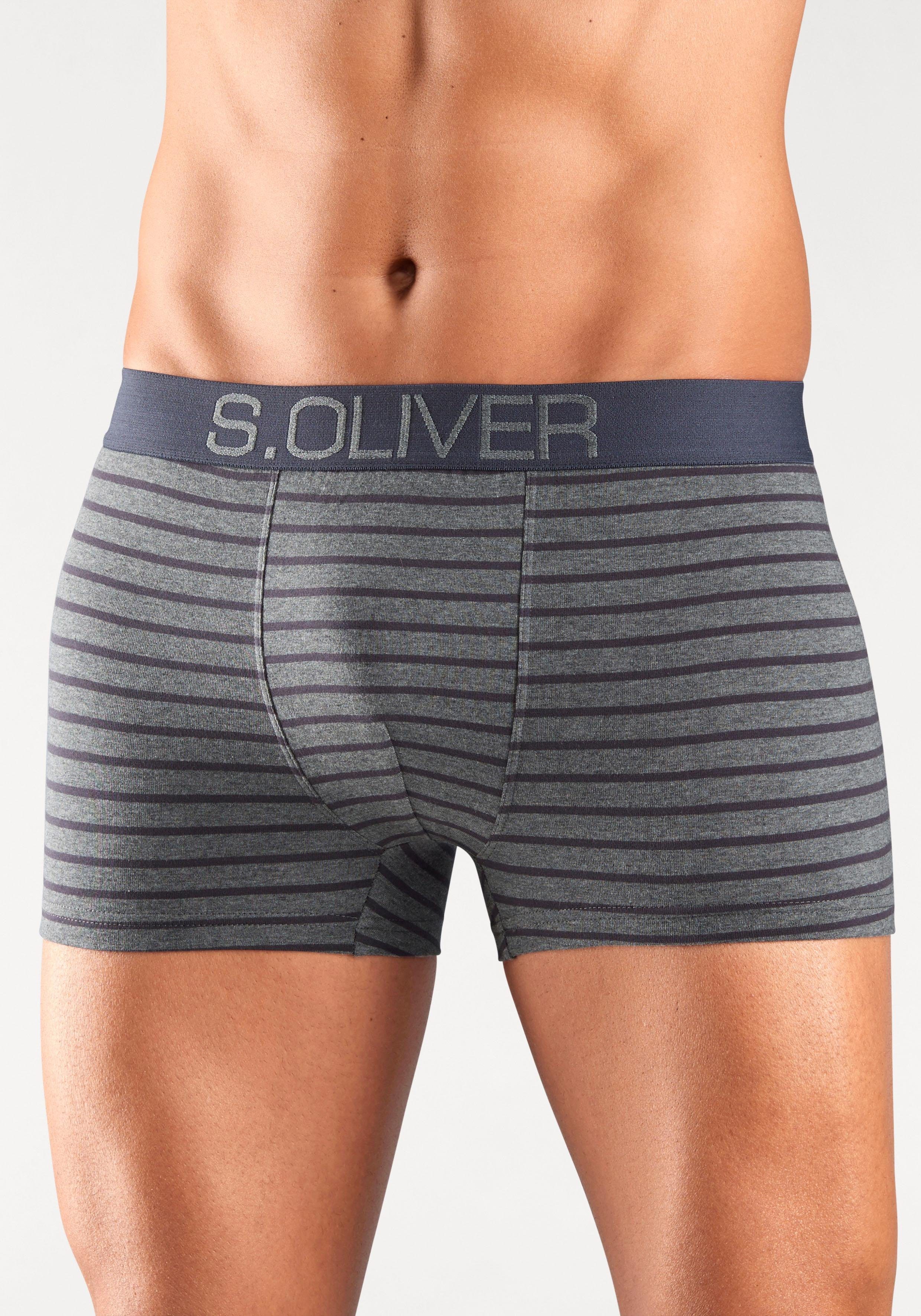s.Oliver Boxer Boxershorts für Herren (Packung, 4-St) mit kontrastfarbenem Webbund