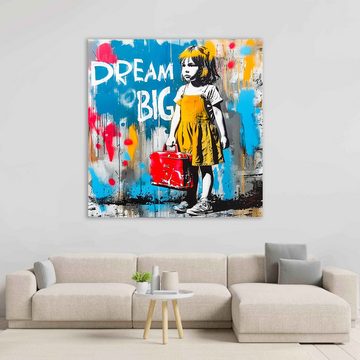 Leinwando Leinwandbild Gemälde Banksy Dream Big Girl - Pop Art bilder / Kunstdruck